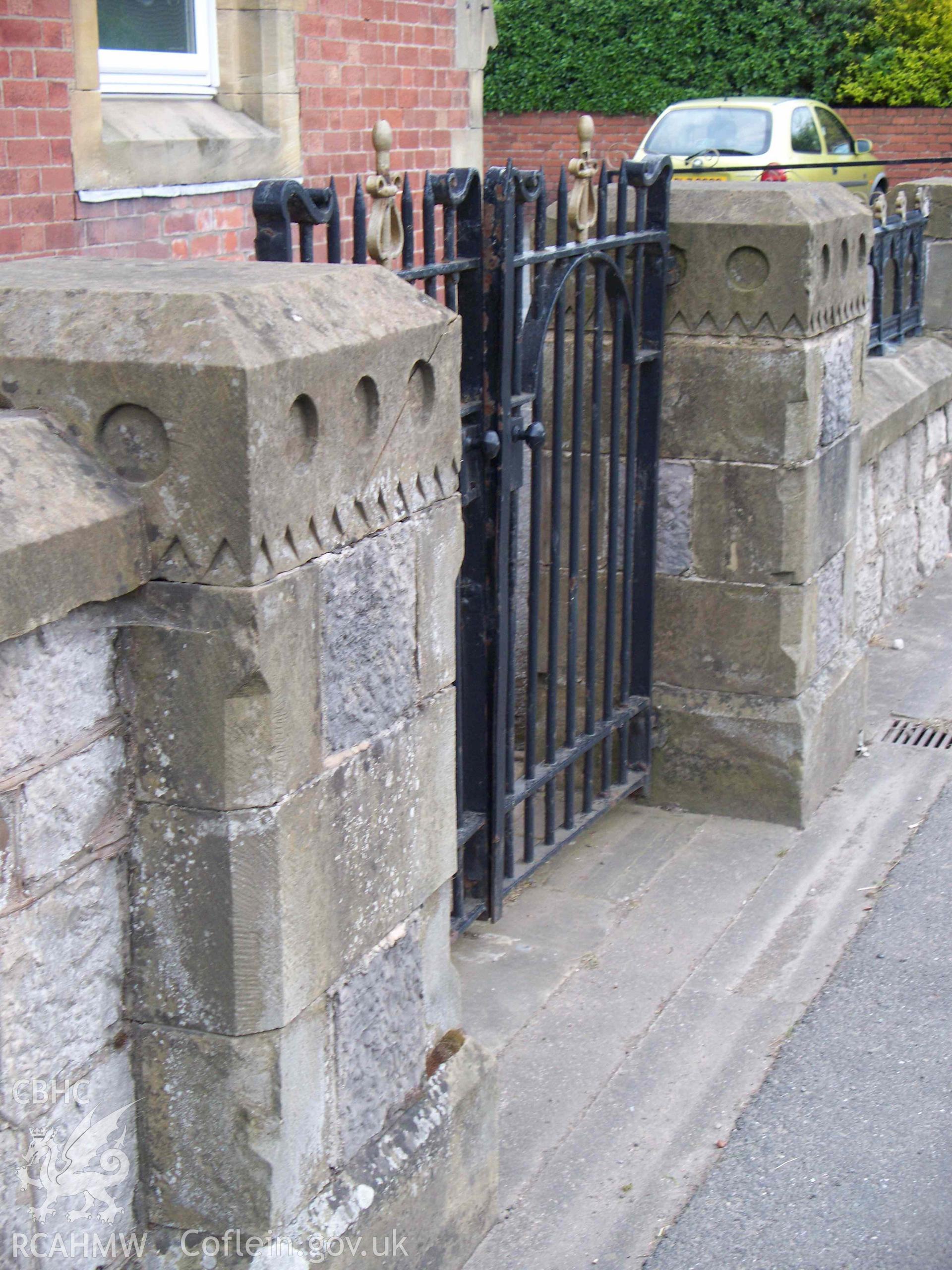 Pentre Welsh Calvinistic Methodist Chapel, Pentre, Llanrhaeadr, entrance gates