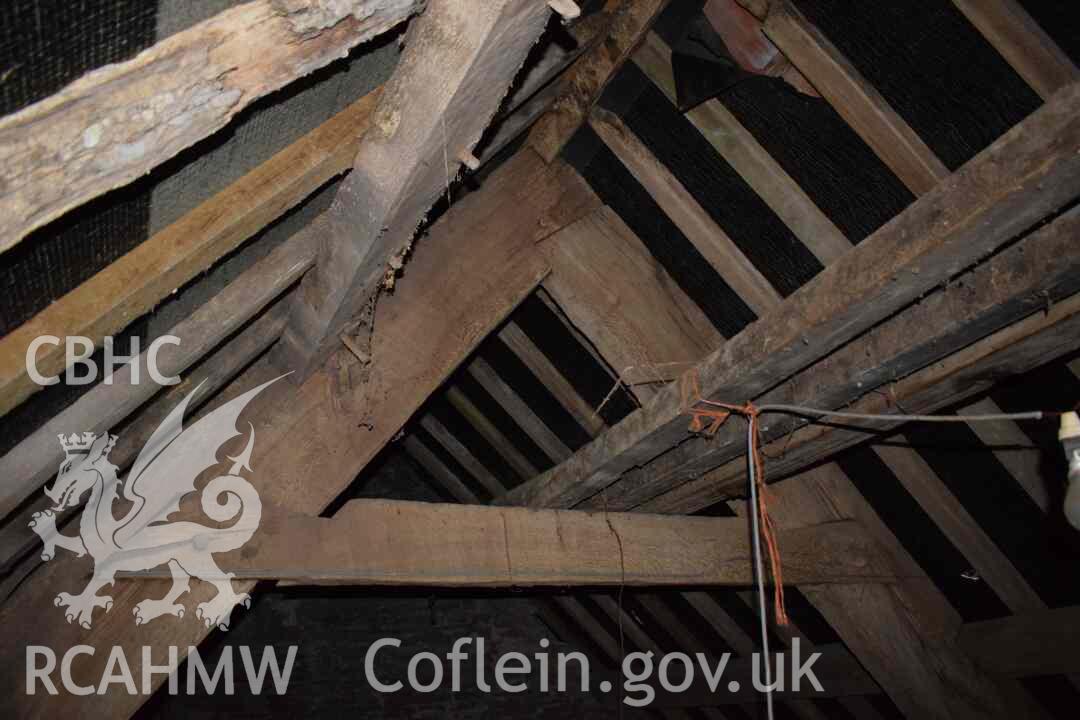 Photograph from a Historic Building Recording of Barn at Henbant Fach, Llanbedr, carried out by Heneb in 2024. Project PD24-063.