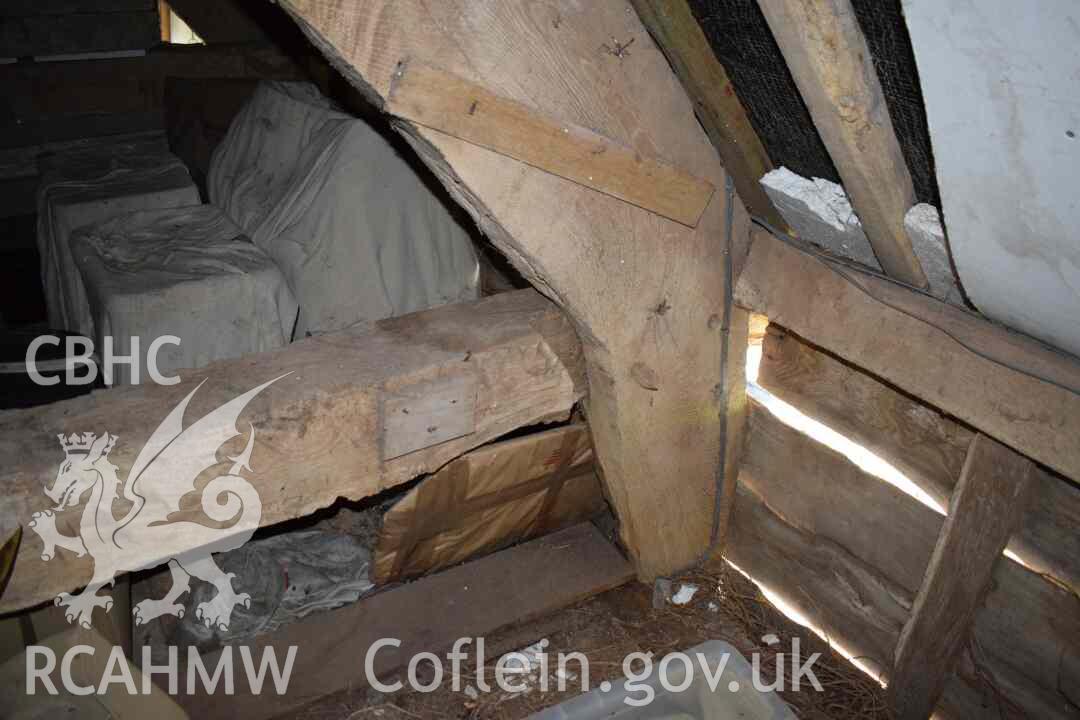 Photograph from a Historic Building Recording of Barn at Henbant Fach, Llanbedr, carried out by Heneb in 2024. Project PD24-063.