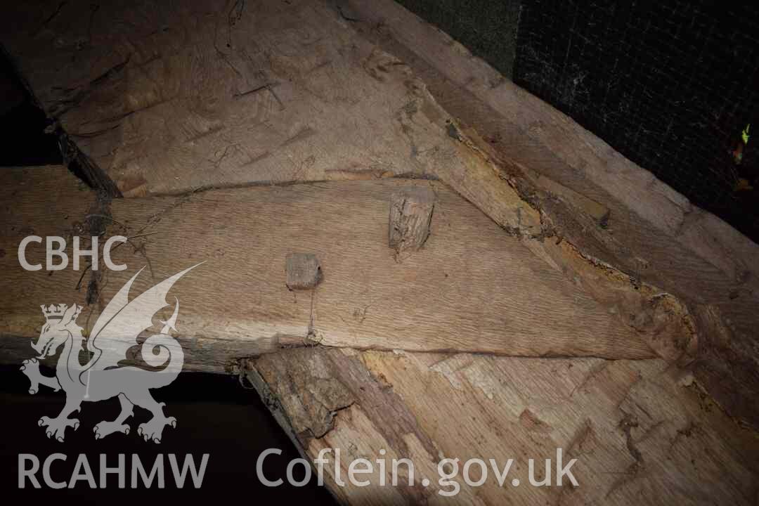 Photograph from a Historic Building Recording of Barn at Henbant Fach, Llanbedr, carried out by Heneb in 2024. Project PD24-063.