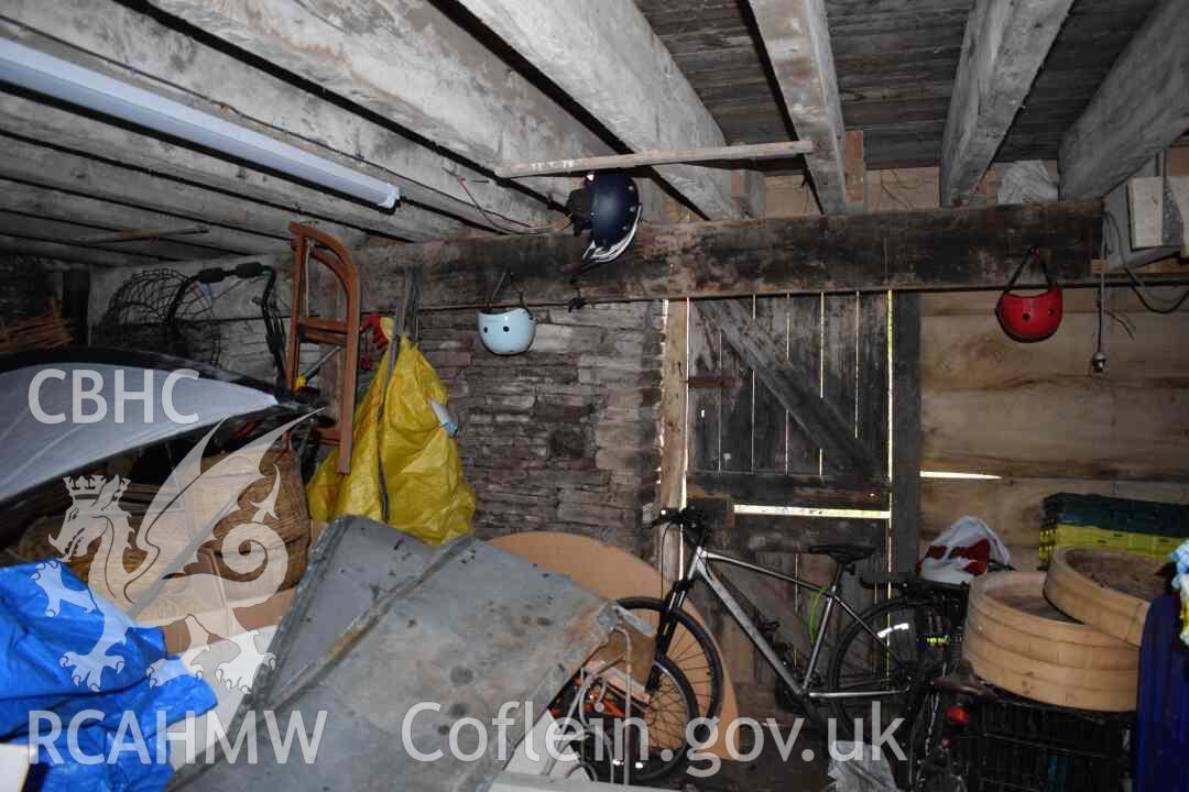 Photograph from a Historic Building Recording of Barn at Henbant Fach, Llanbedr, carried out by Heneb in 2024. Project PD24-063.