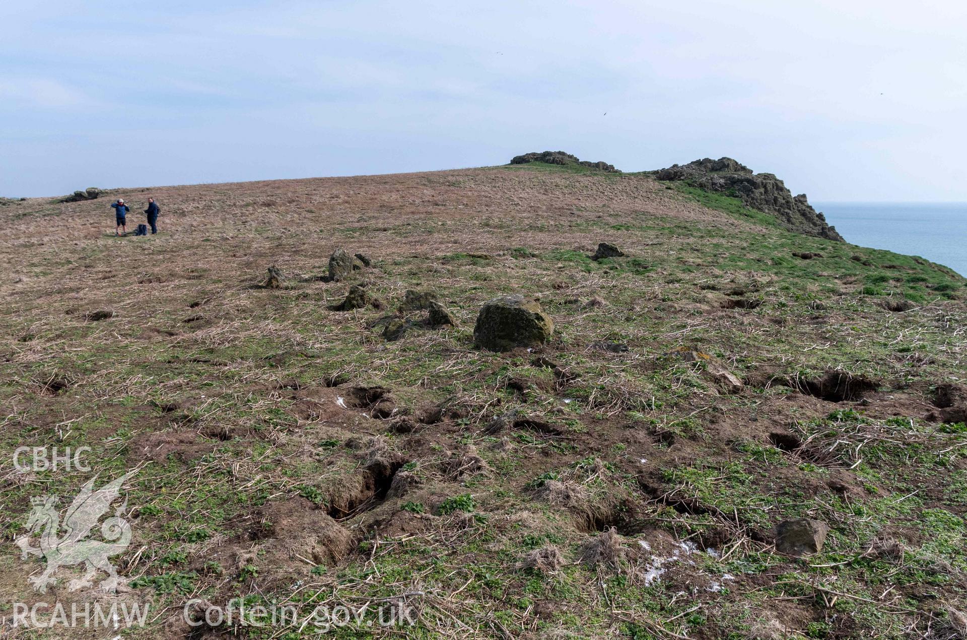 The Churchyard, Stone Setting. View from the northwest.