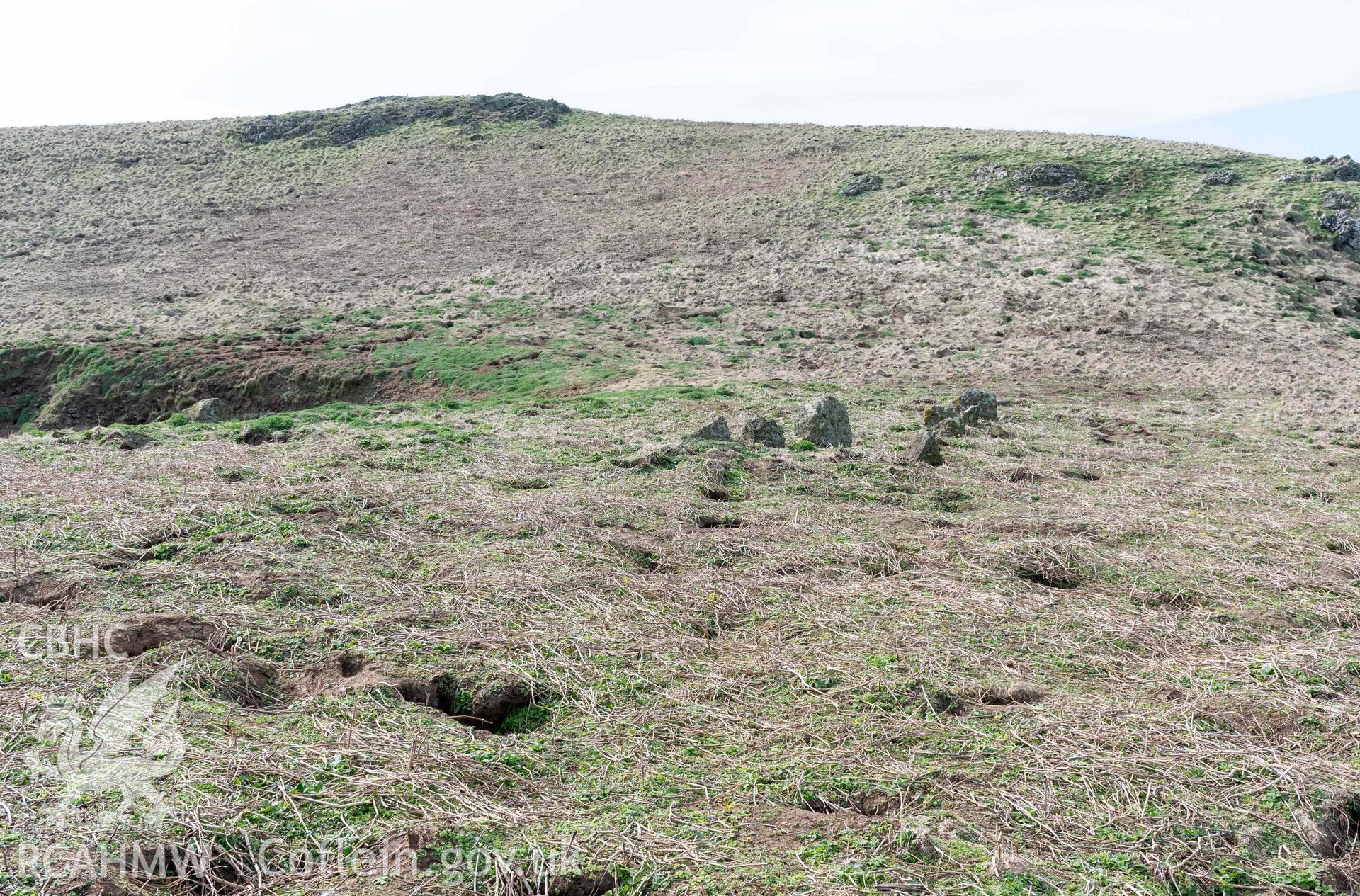 The Churchyard, Stone Setting. View from the northeast.