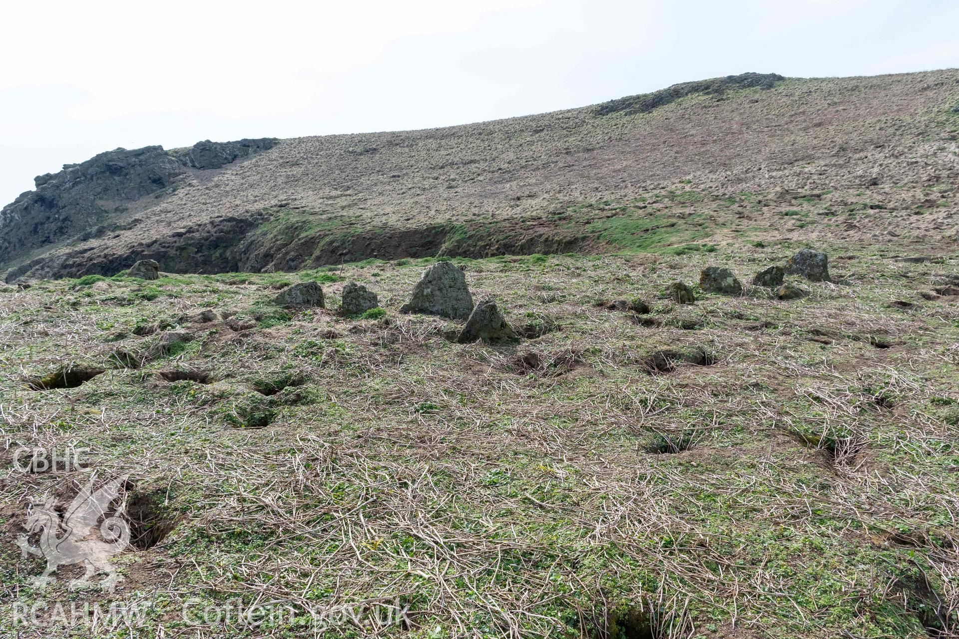 The Churchyard, Stone Setting. View from the north.