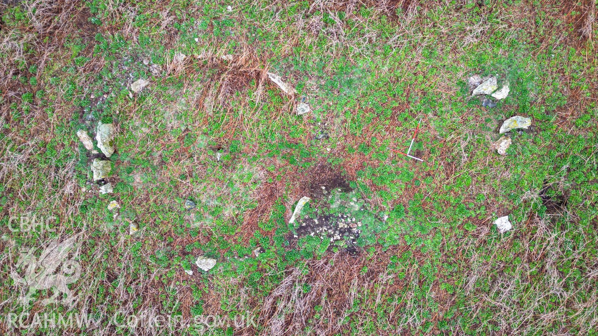 Skomer Island Hut Group 29. Vertical UAV image.