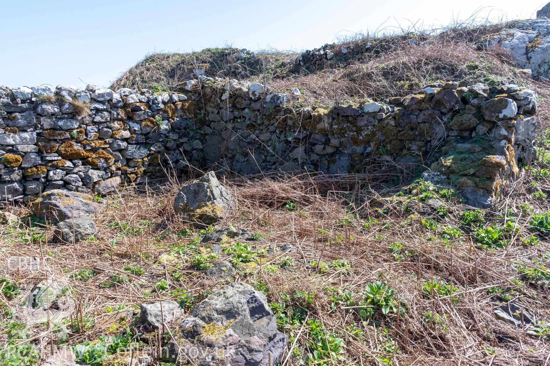 Southern internal wall of central southern unit of building range.