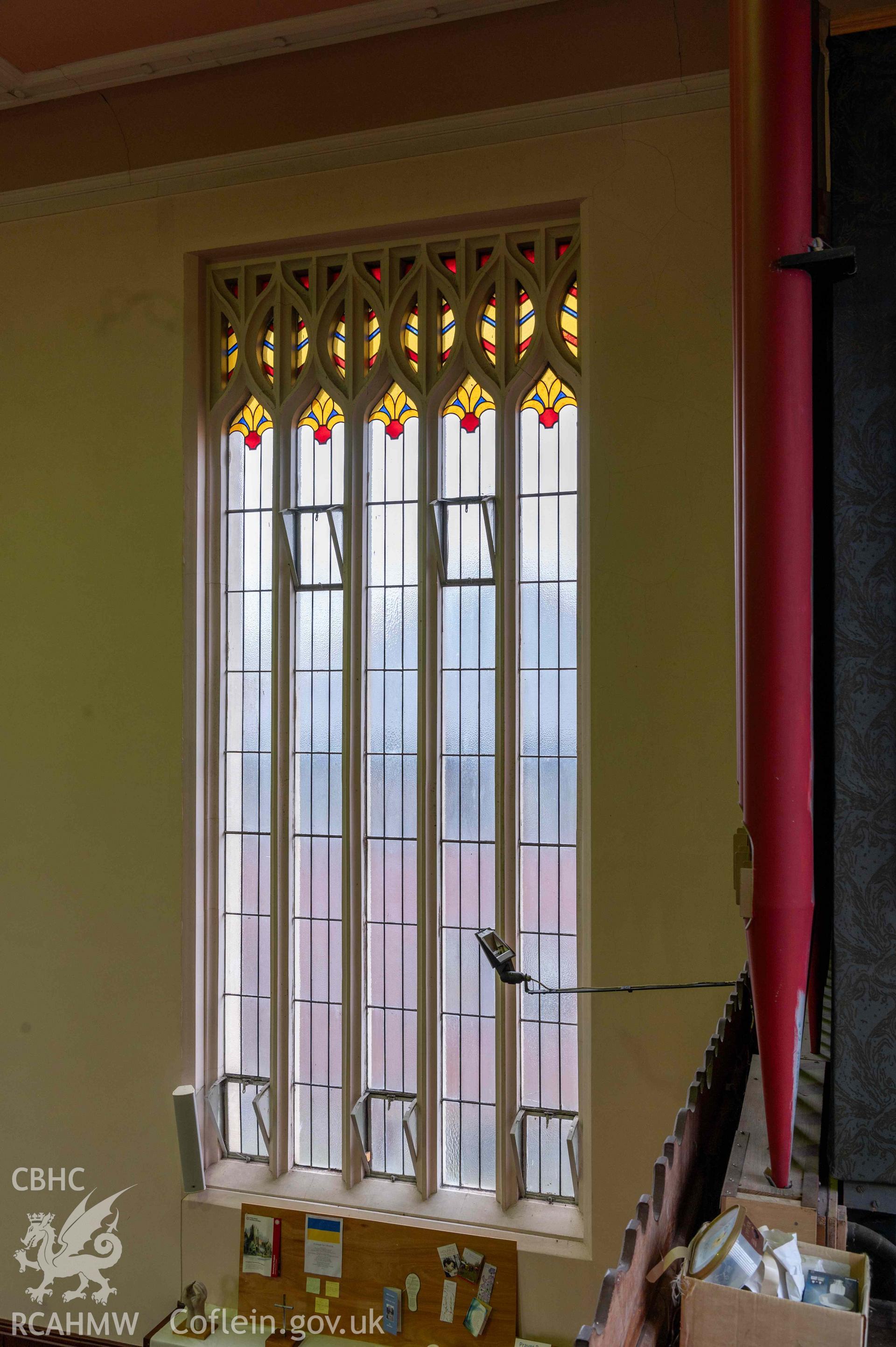 Wesleyan Methodist Chapel, detail of auditorium windows