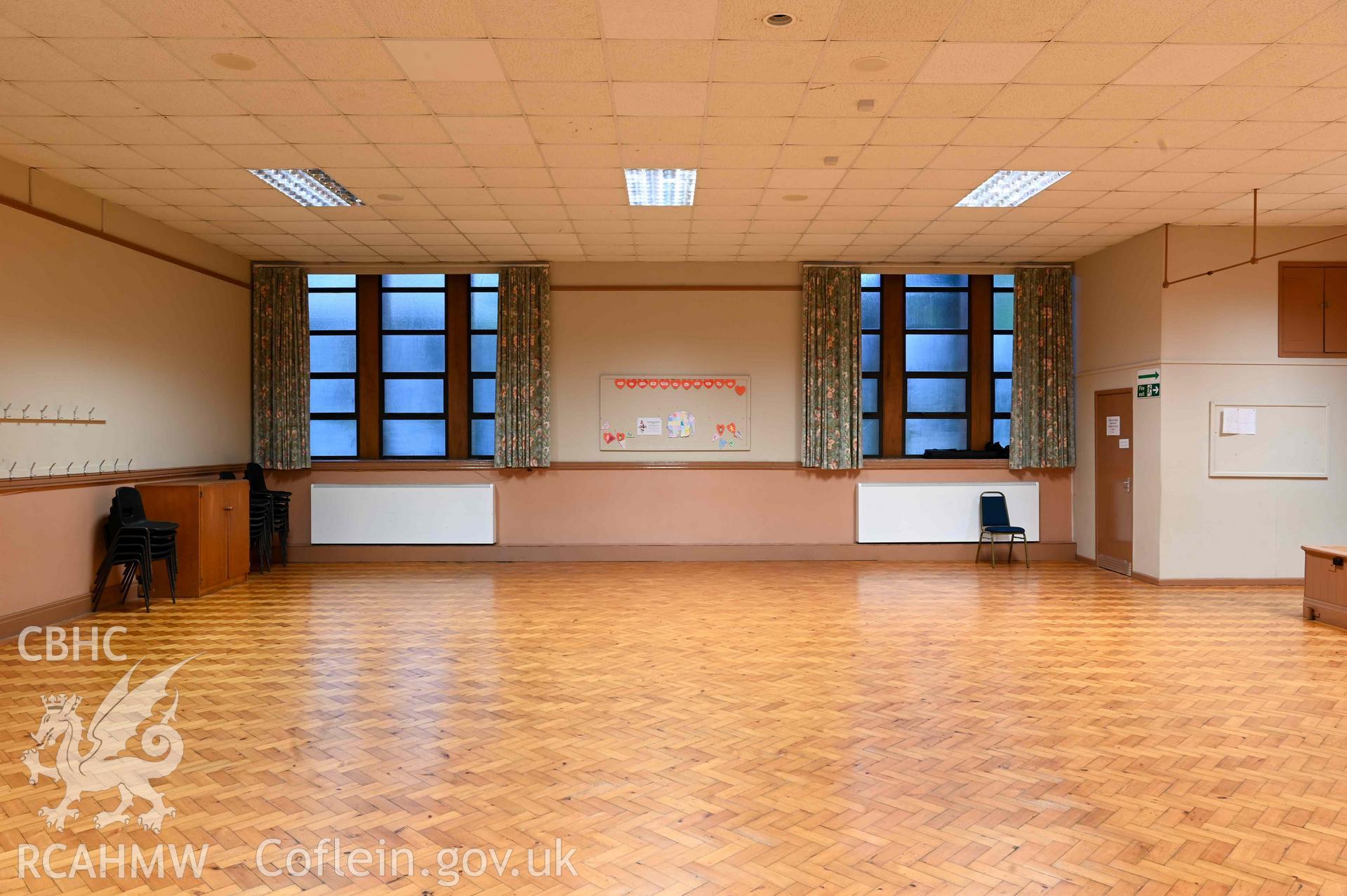 Wesleyan Methodist Chapel, large basement hall looking south