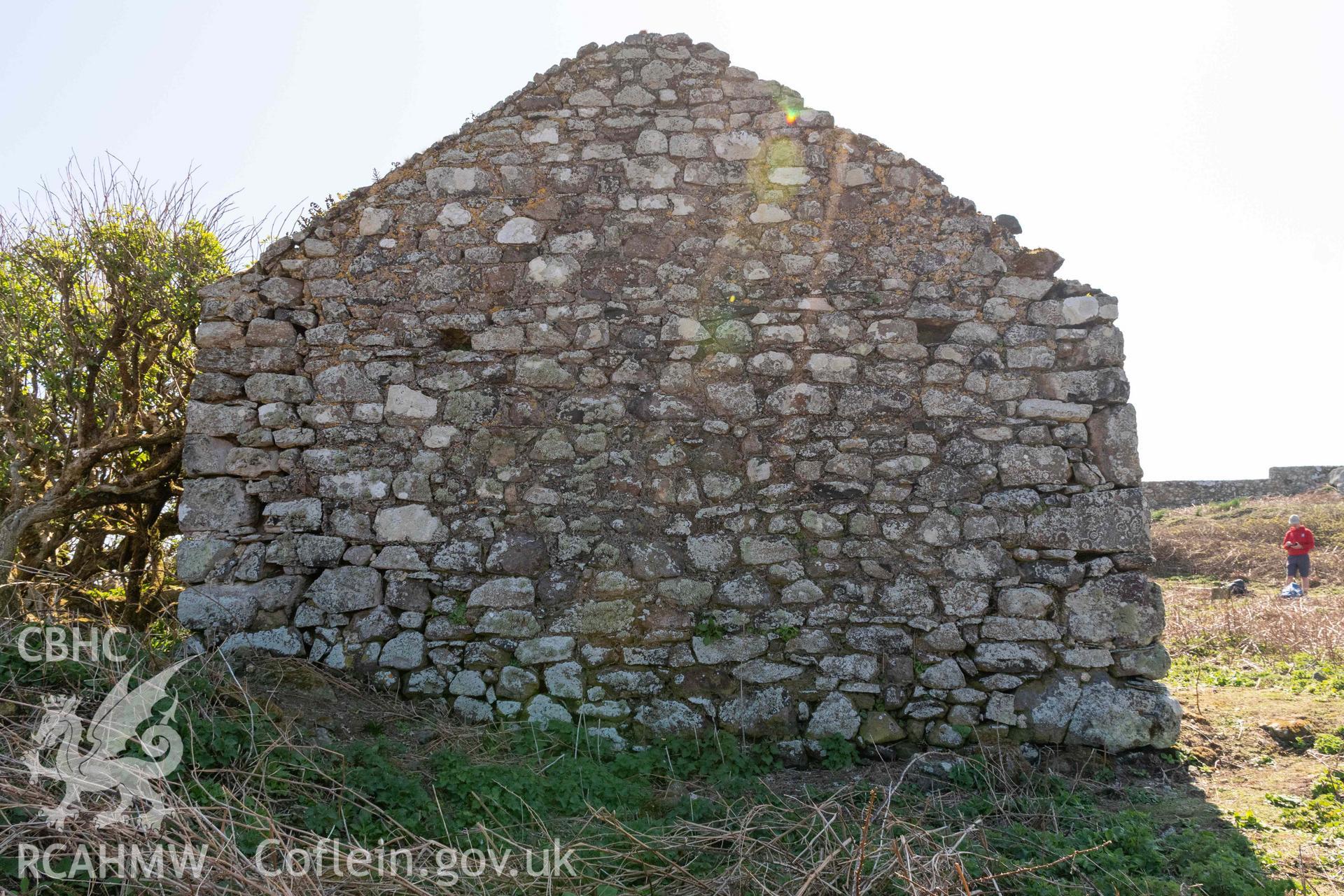 North gable end of building range.