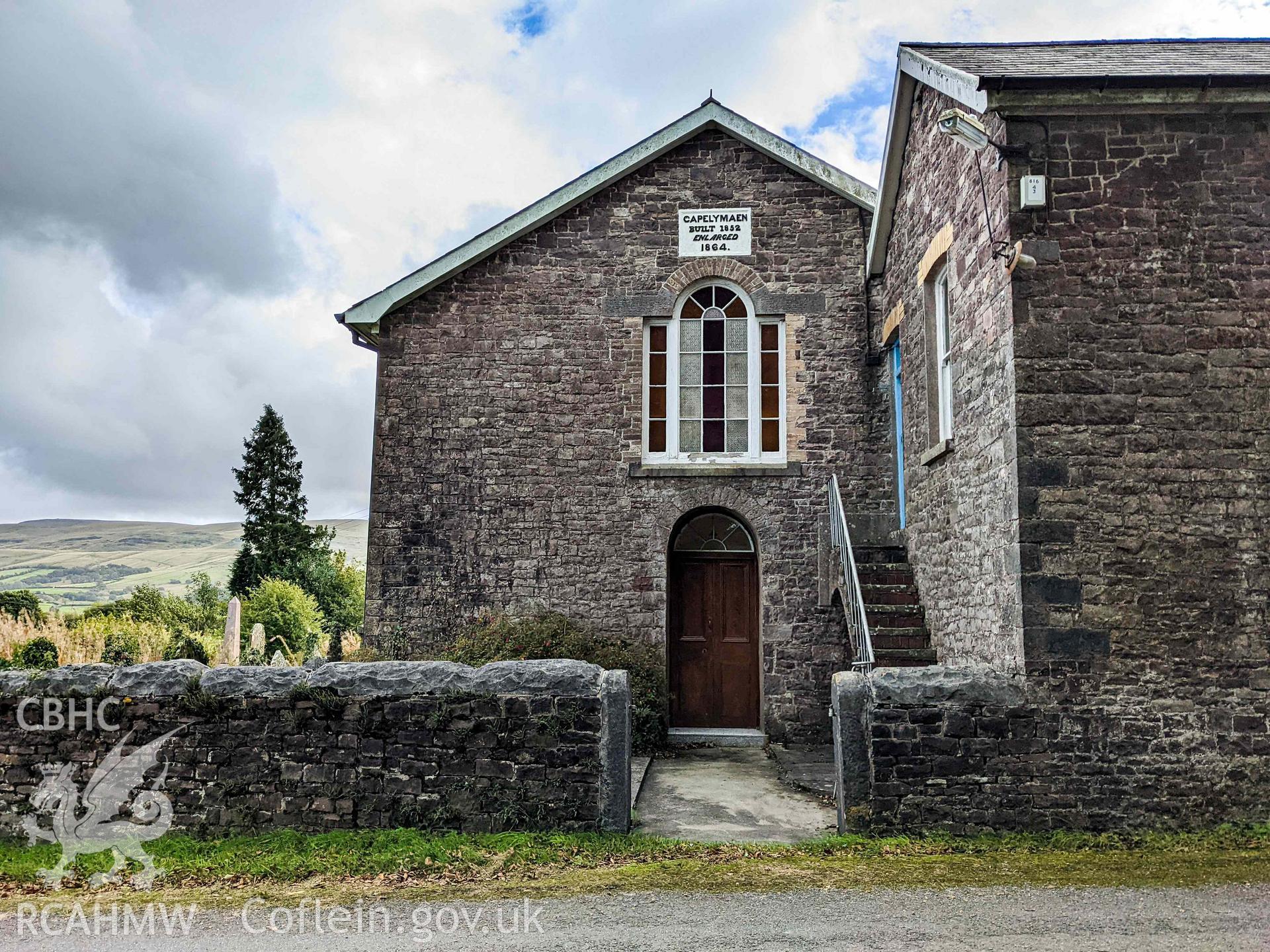 Entrance of north (front) elevation. Stairs to right