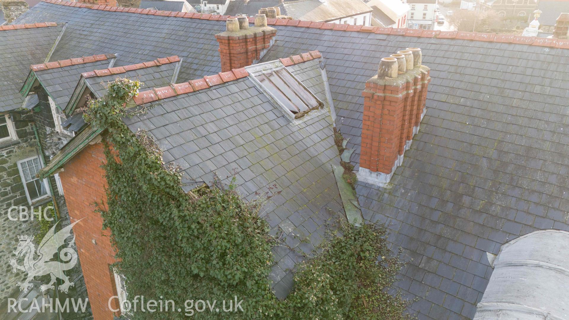 Corbett Arms Hotel, roof of central projecting bay to rear from the north-east