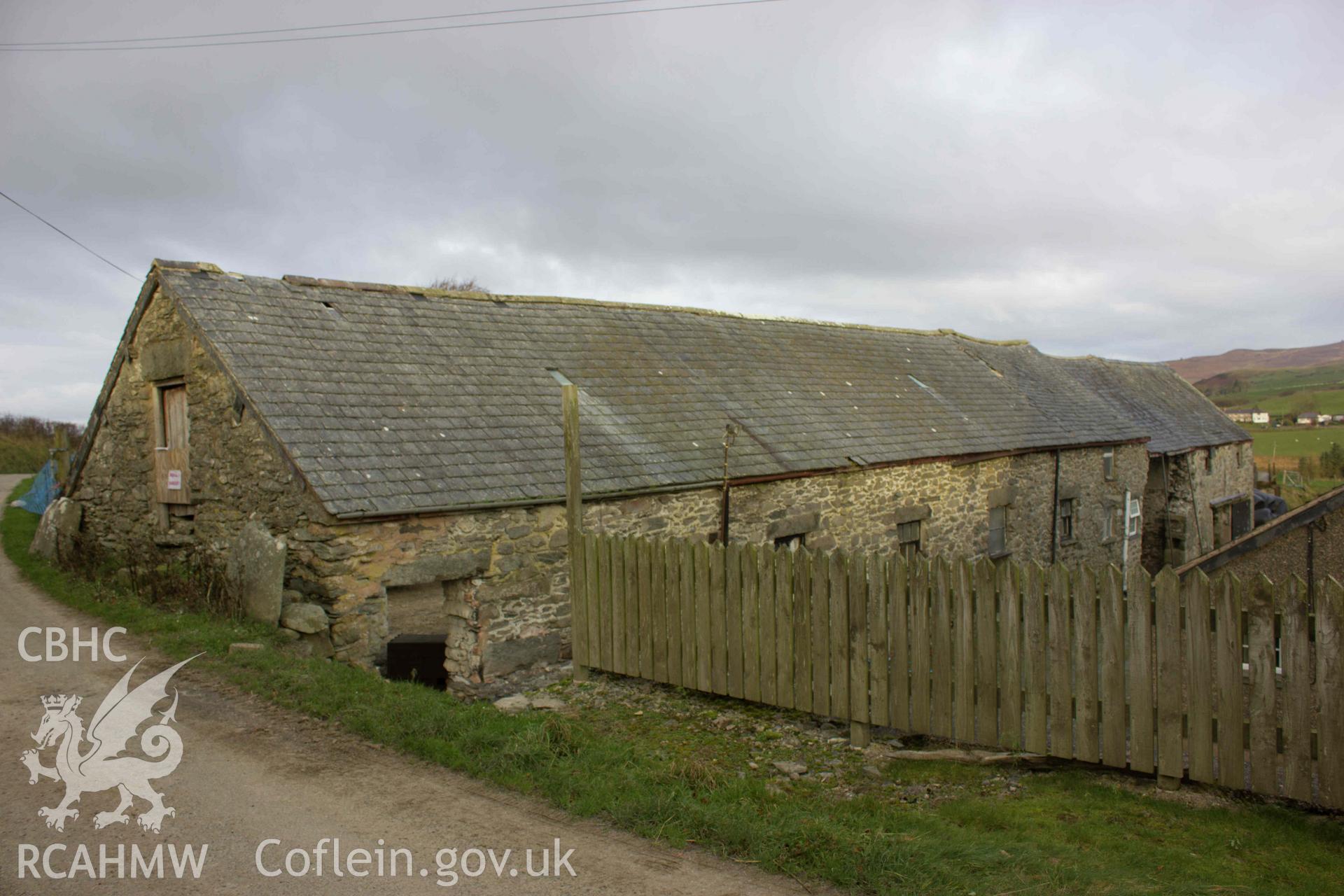 Photograph from a level 1 Historic Building Record of an Outbuilding at Cefnhirfynydd Isa,Glasfryn, Cerrigydrudion, carried out by Aeon Archaeology in 2021. Project no: A0343.1.
