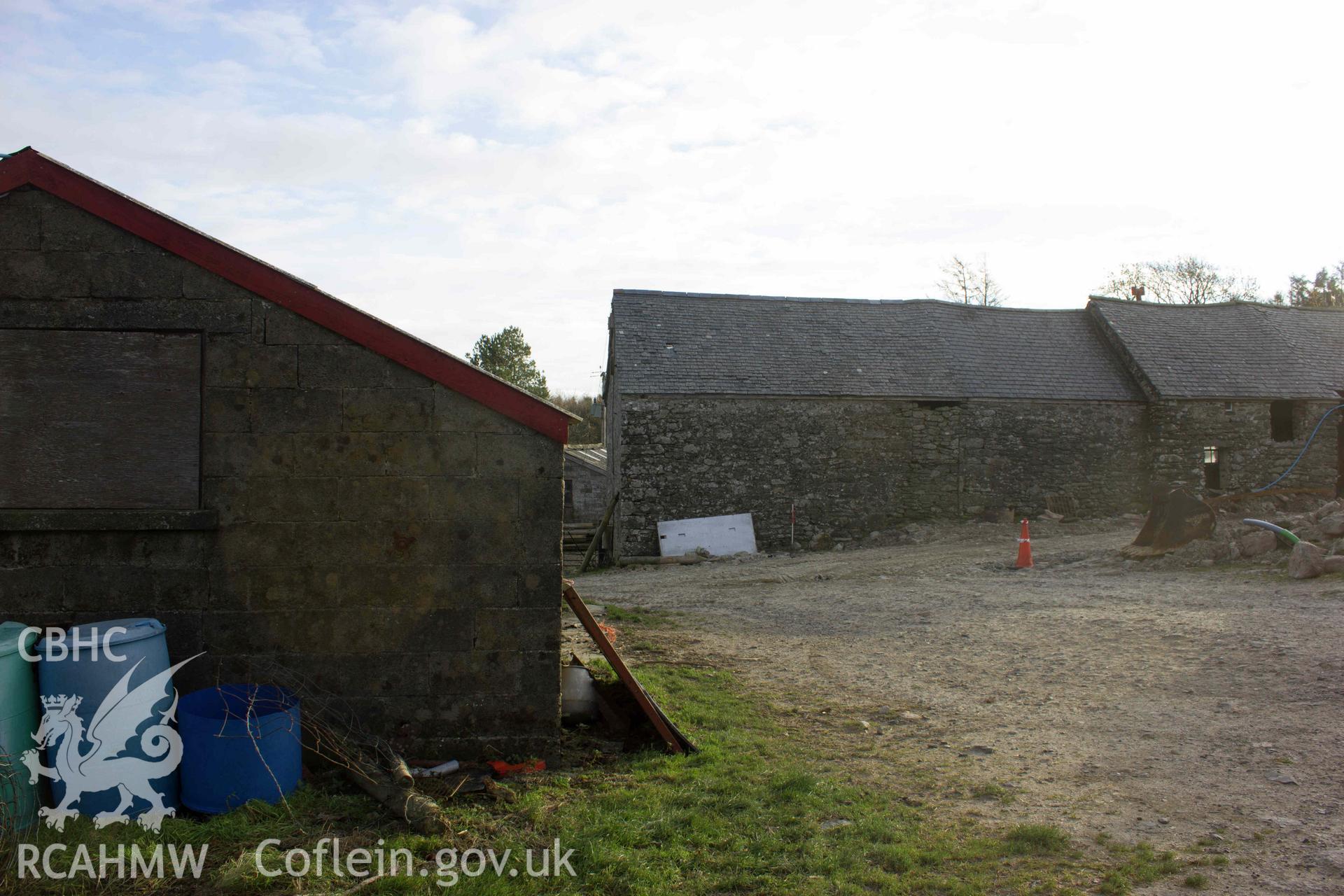 Photograph from a level 1 Historic Building Record of an Outbuilding at Cefnhirfynydd Isa,Glasfryn, Cerrigydrudion, carried out by Aeon Archaeology in 2021. Project no: A0343.1.