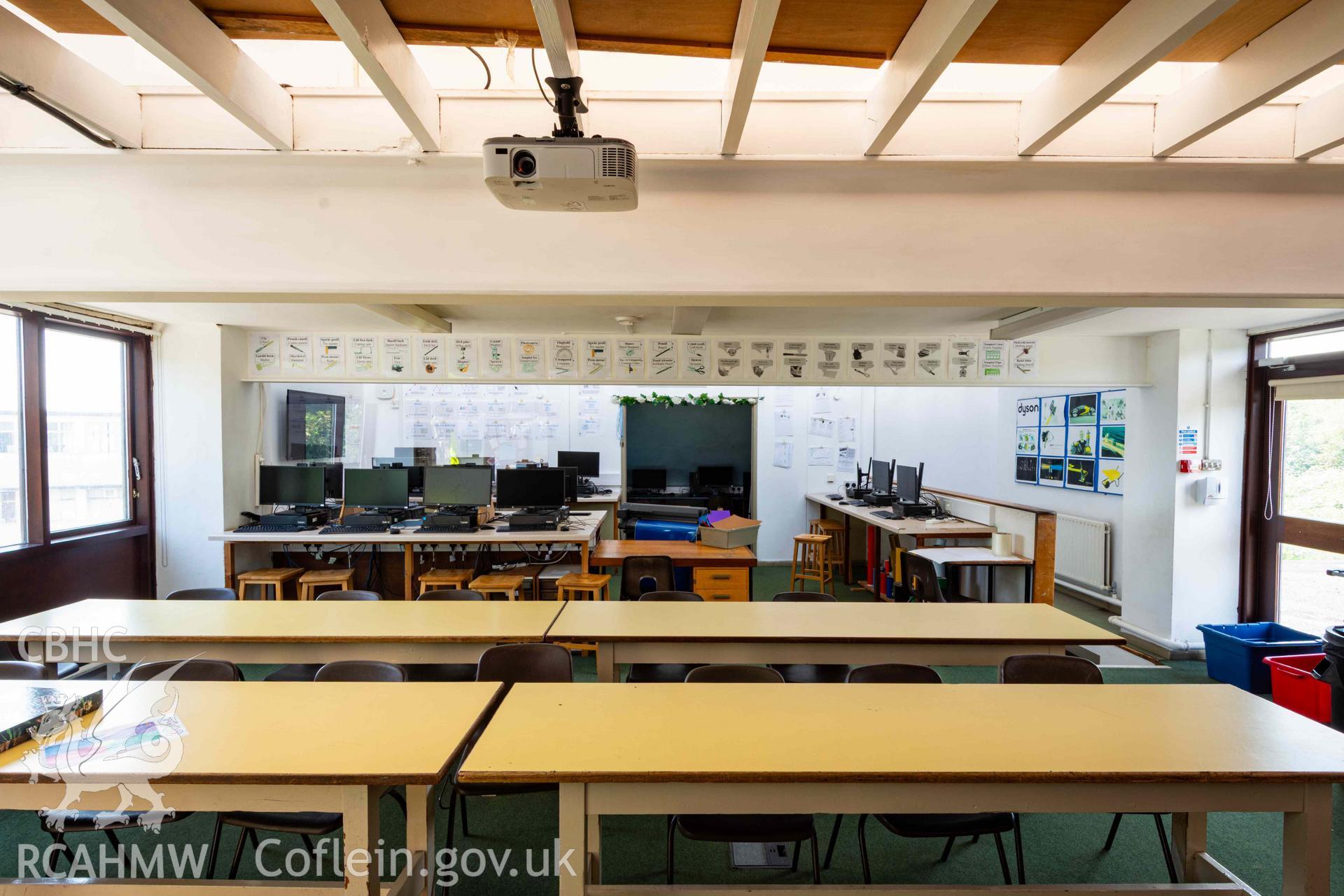 Classroom A5 Design and Technology, rear west wing. View to rear of class