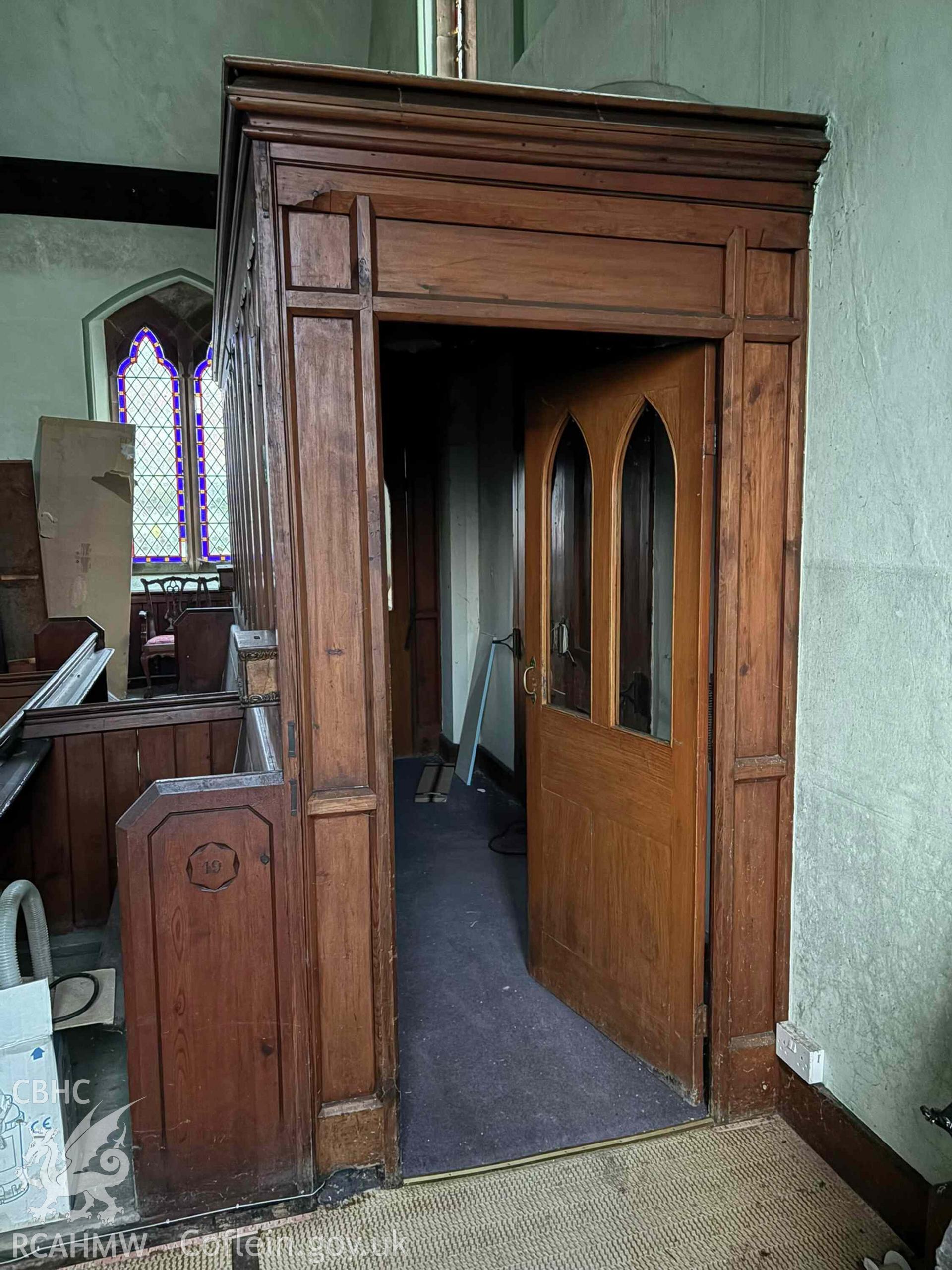 Photograph from a Level 3 Historic Building Recording of Holt Presbyterian Church, carried out by Heneb in 2024. Project PD24-108.