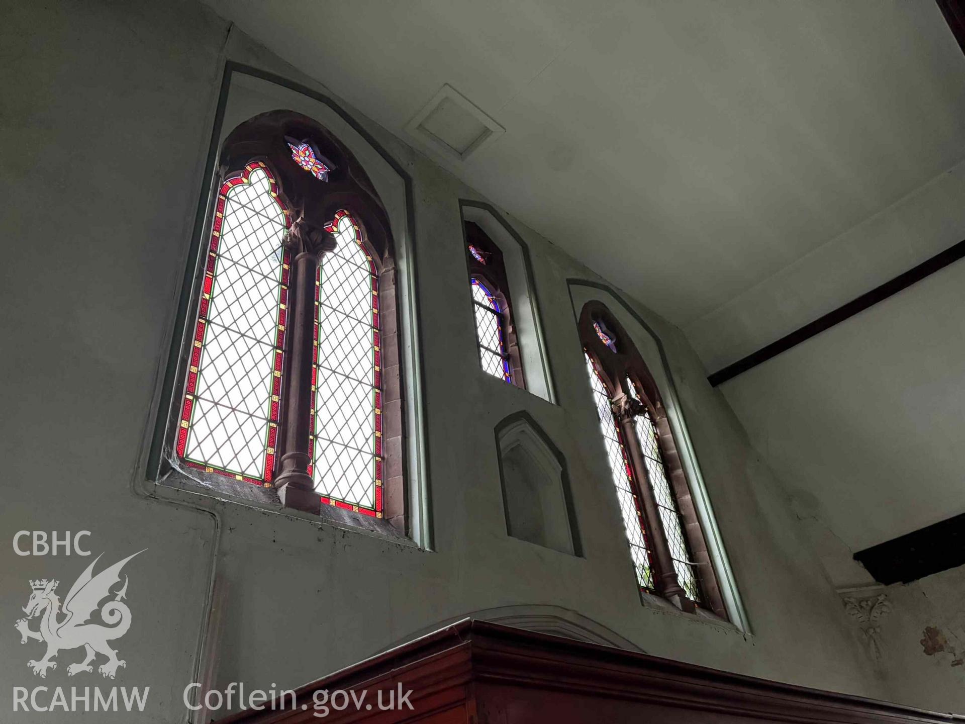 Photograph from a Level 3 Historic Building Recording of Holt Presbyterian Church, carried out by Heneb in 2024. Project PD24-108.