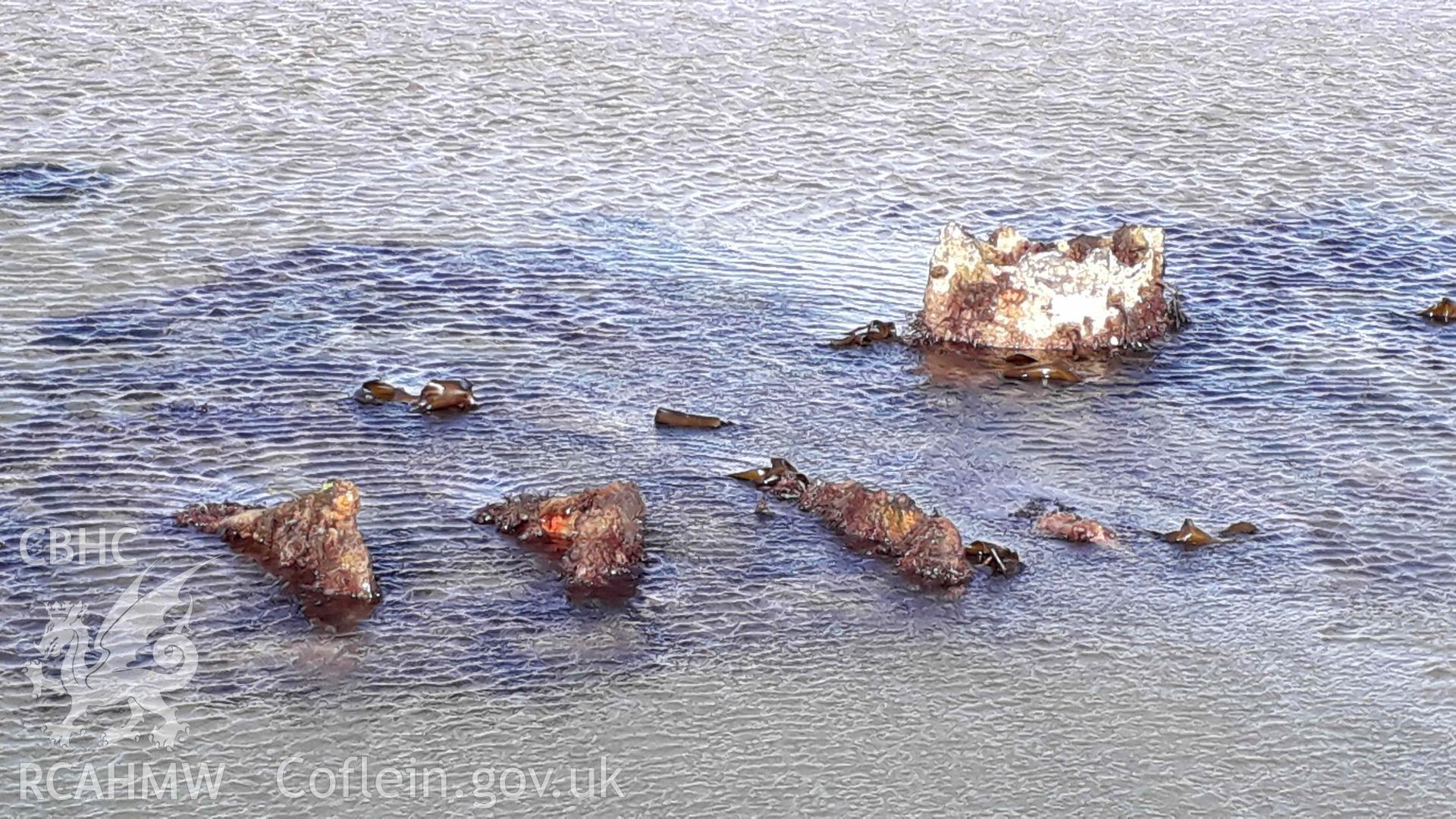 Photograph of the Norman Court Wreck, produced by Jonathan Parsons on 13 April 2020.