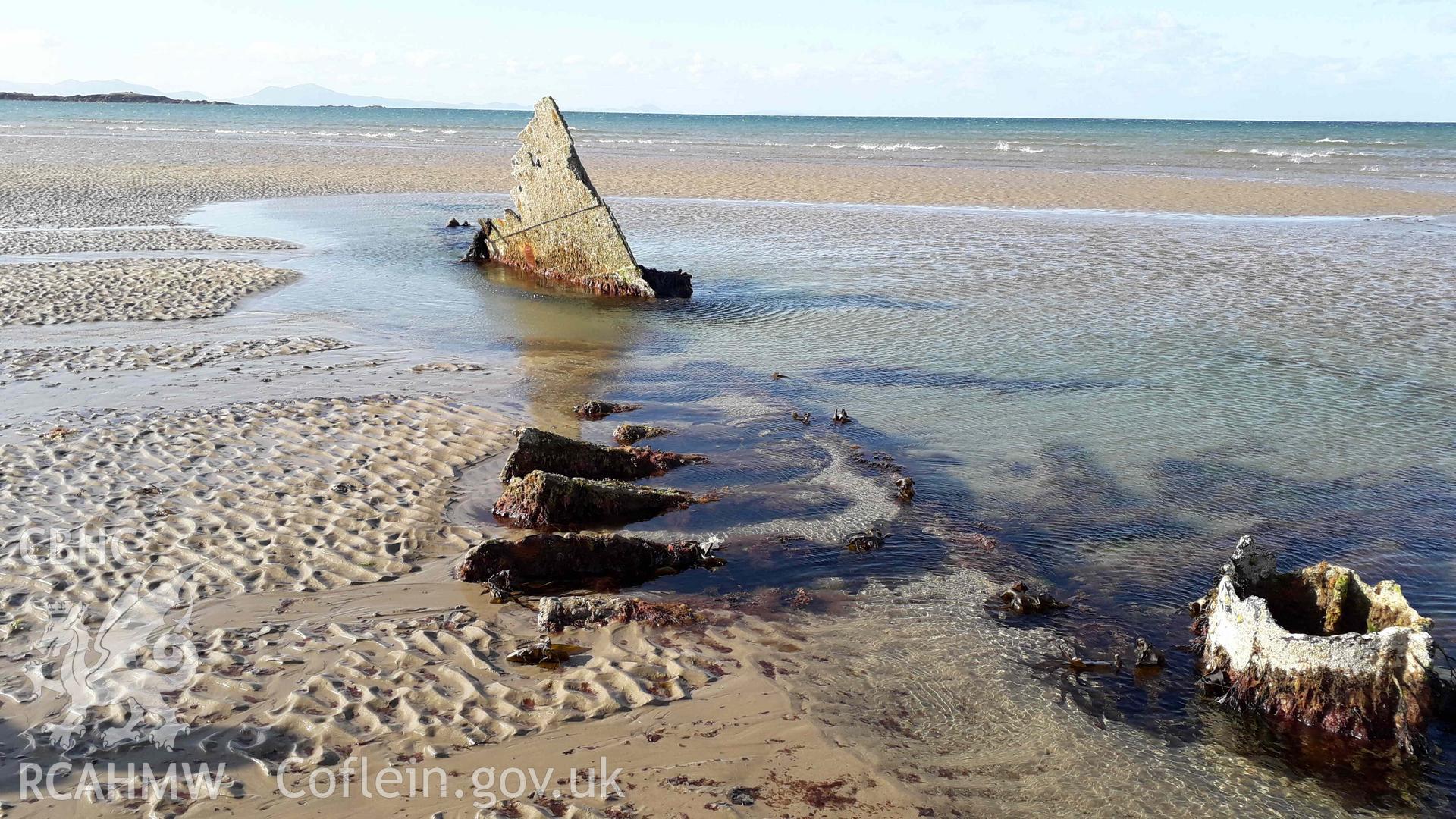 Photograph of the Norman Court Wreck, produced by Jonathan Parsons on 11 May 2020.