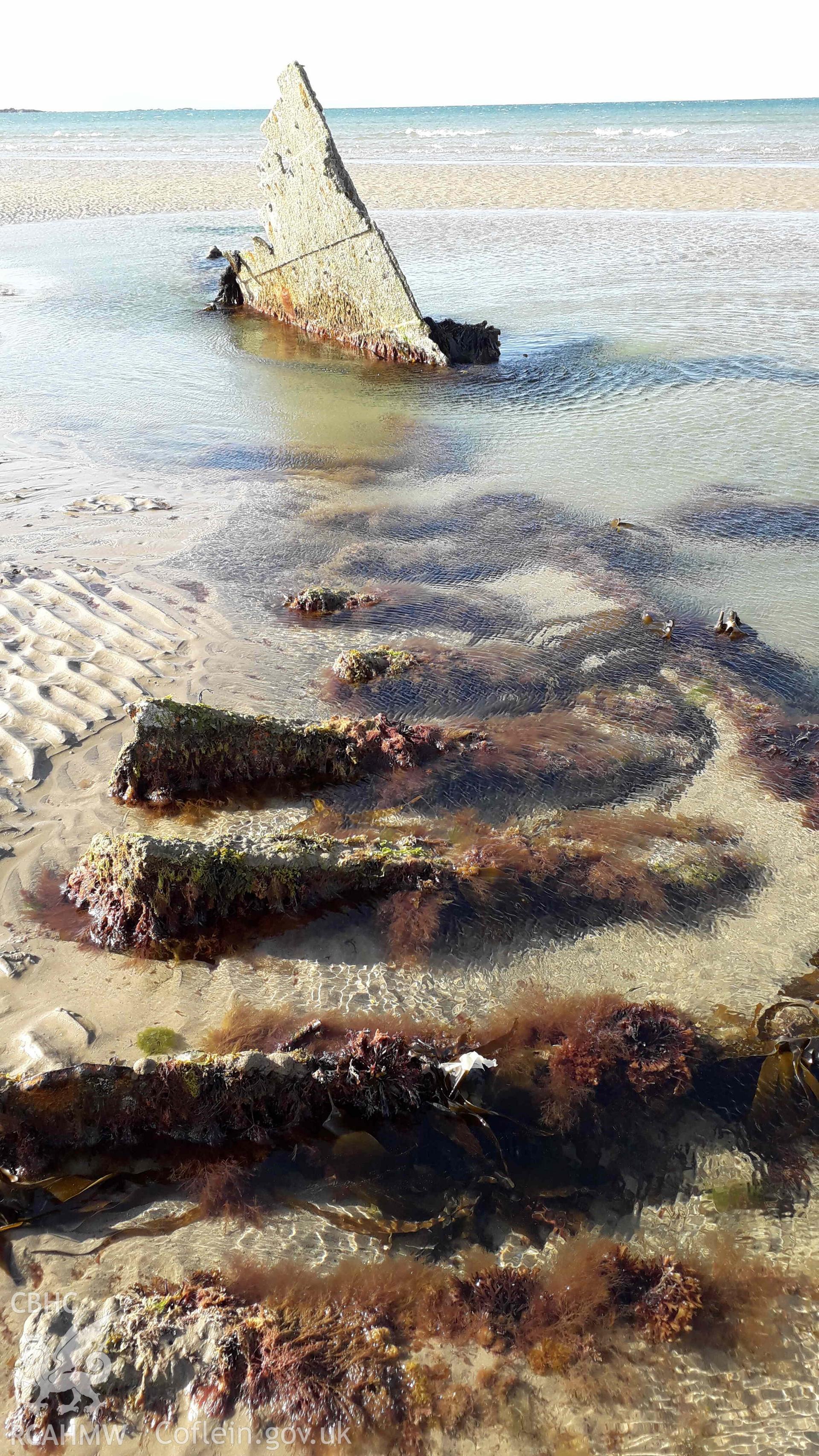 Photograph of the Norman Court Wreck, produced by Jonathan Parsons on 11 May 2020.