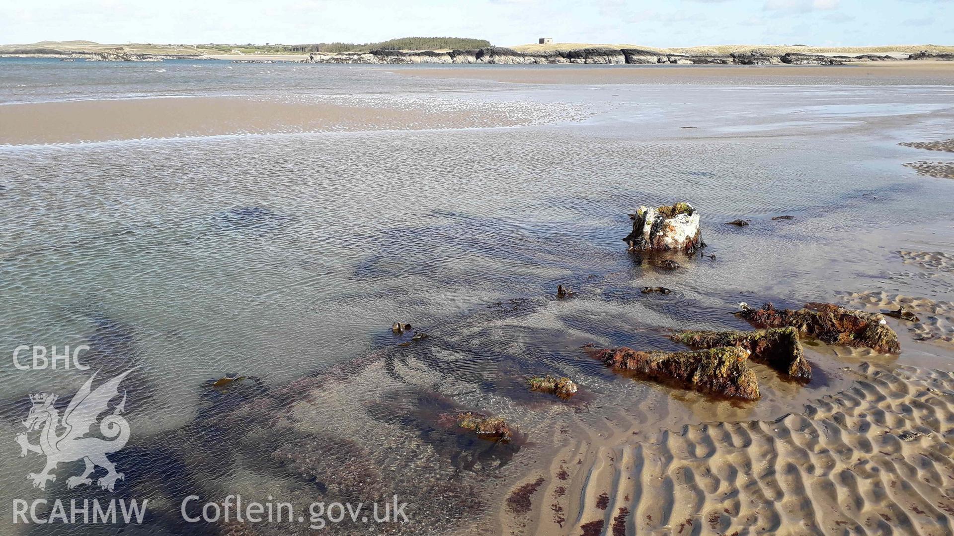 Photograph of the Norman Court Wreck, produced by Jonathan Parsons on 11 May 2020.