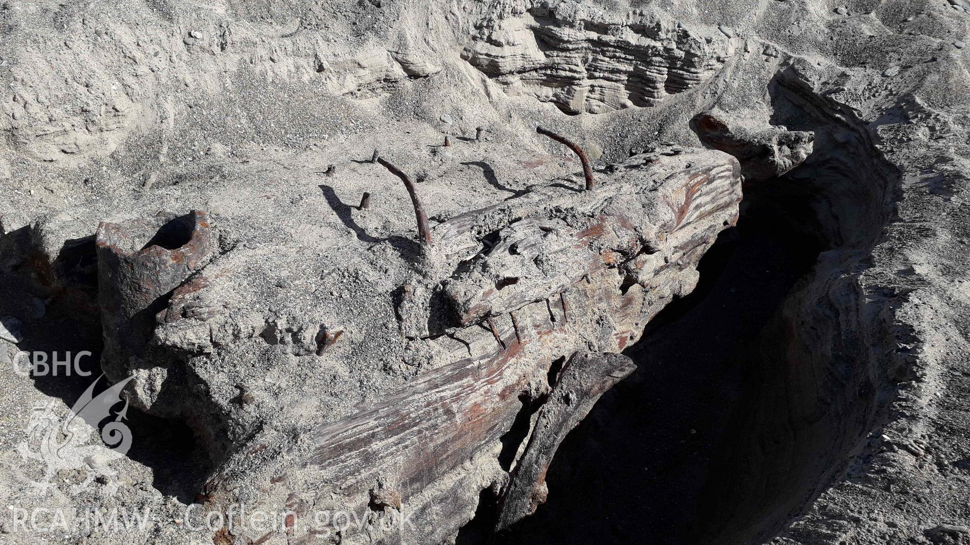 Photograph of the Norman Court Wreck, produced by Jonathan Parsons on 11 May 2020.
