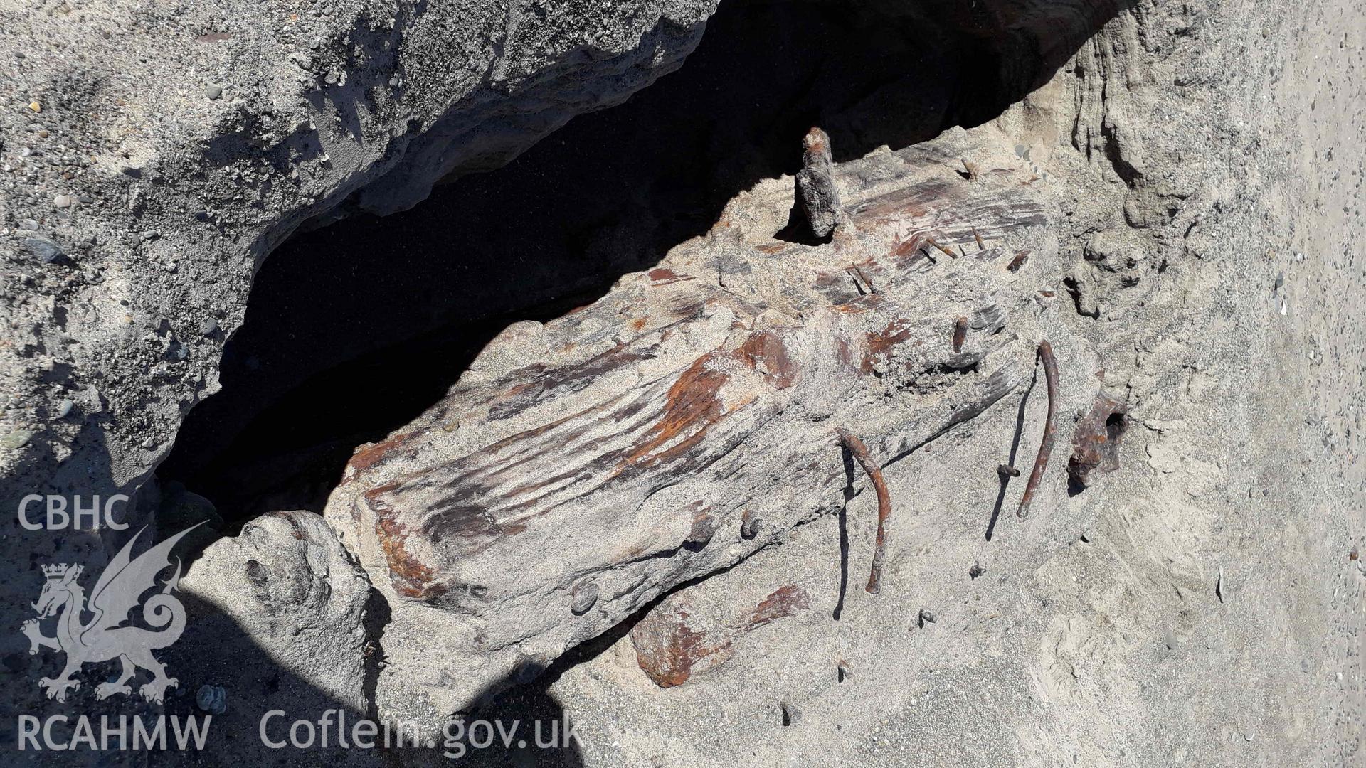 Photograph of the Norman Court Wreck, produced by Jonathan Parsons on 11 May 2020.