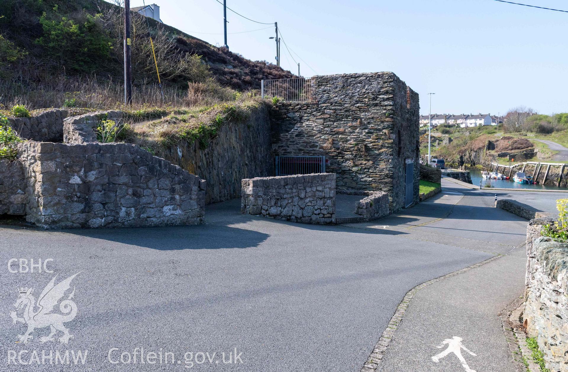 Lime Kiln , Amlwch Harbour. General view of kiln and loading ramp from the northeast.