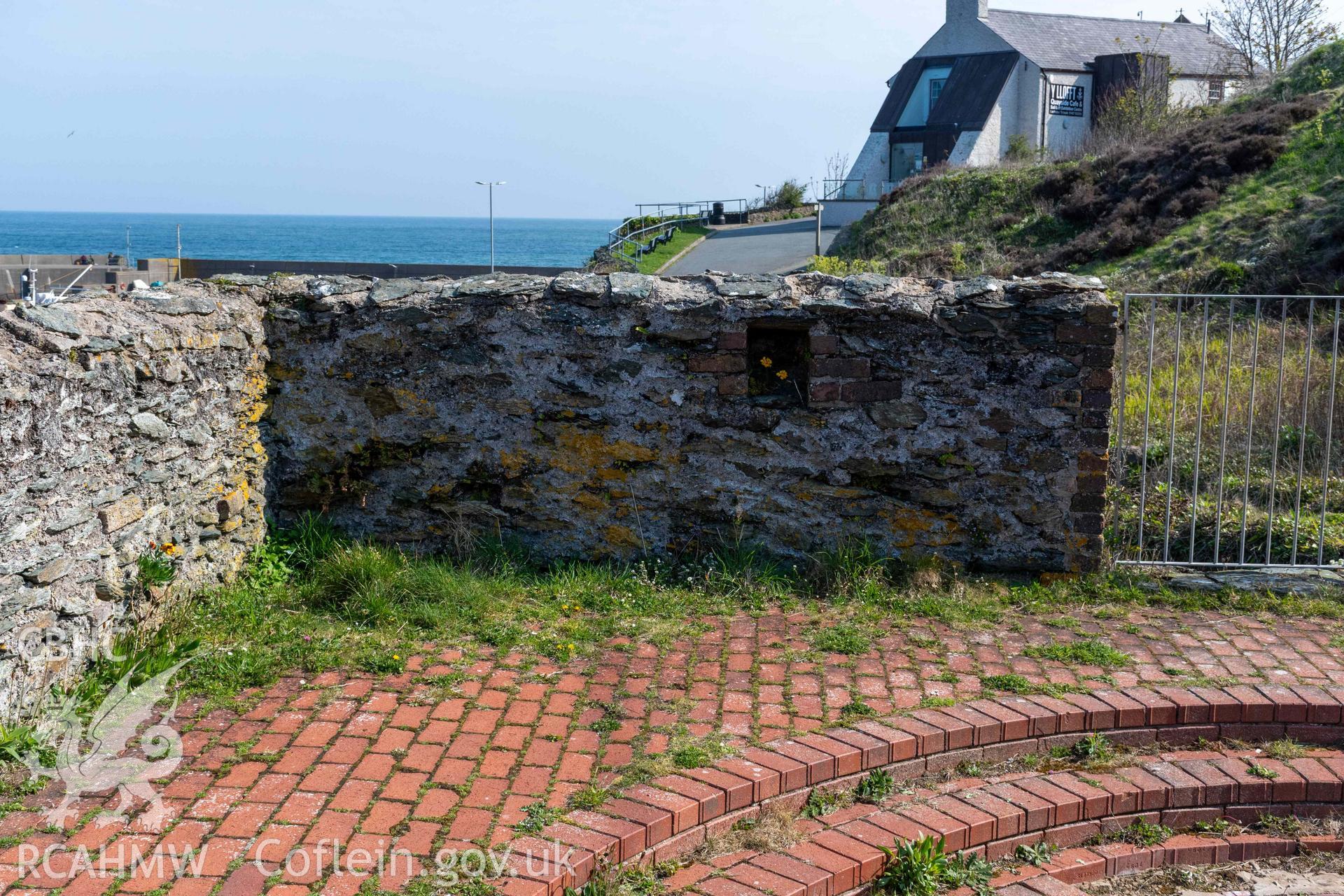 Lime Kiln , Amlwch Harbour. Detail in  parapet wall at top of kiln.