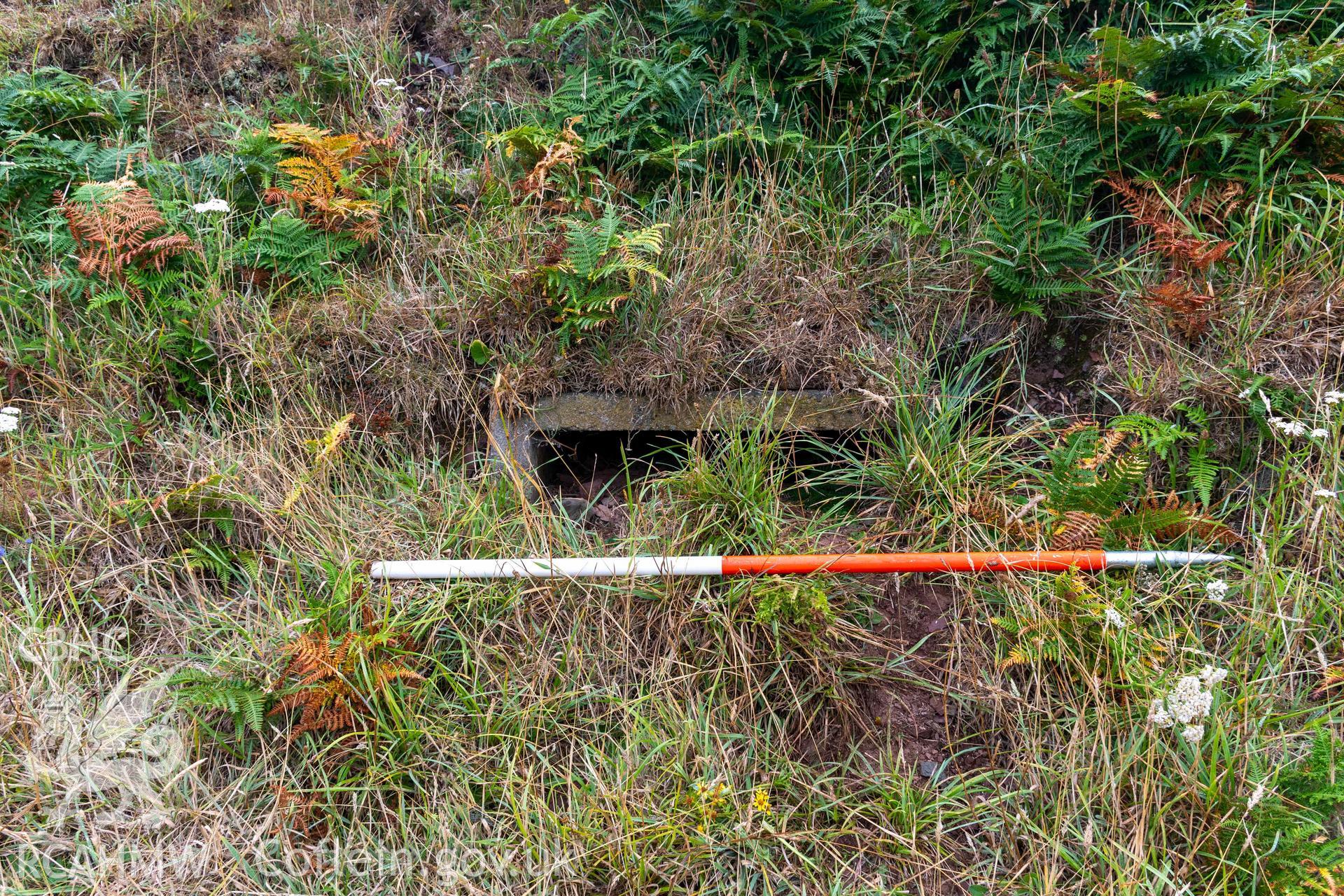 West Pickard Camp. Machine gun post and lookout dug into the external face of the rampart bank defining the east side of the camp.
