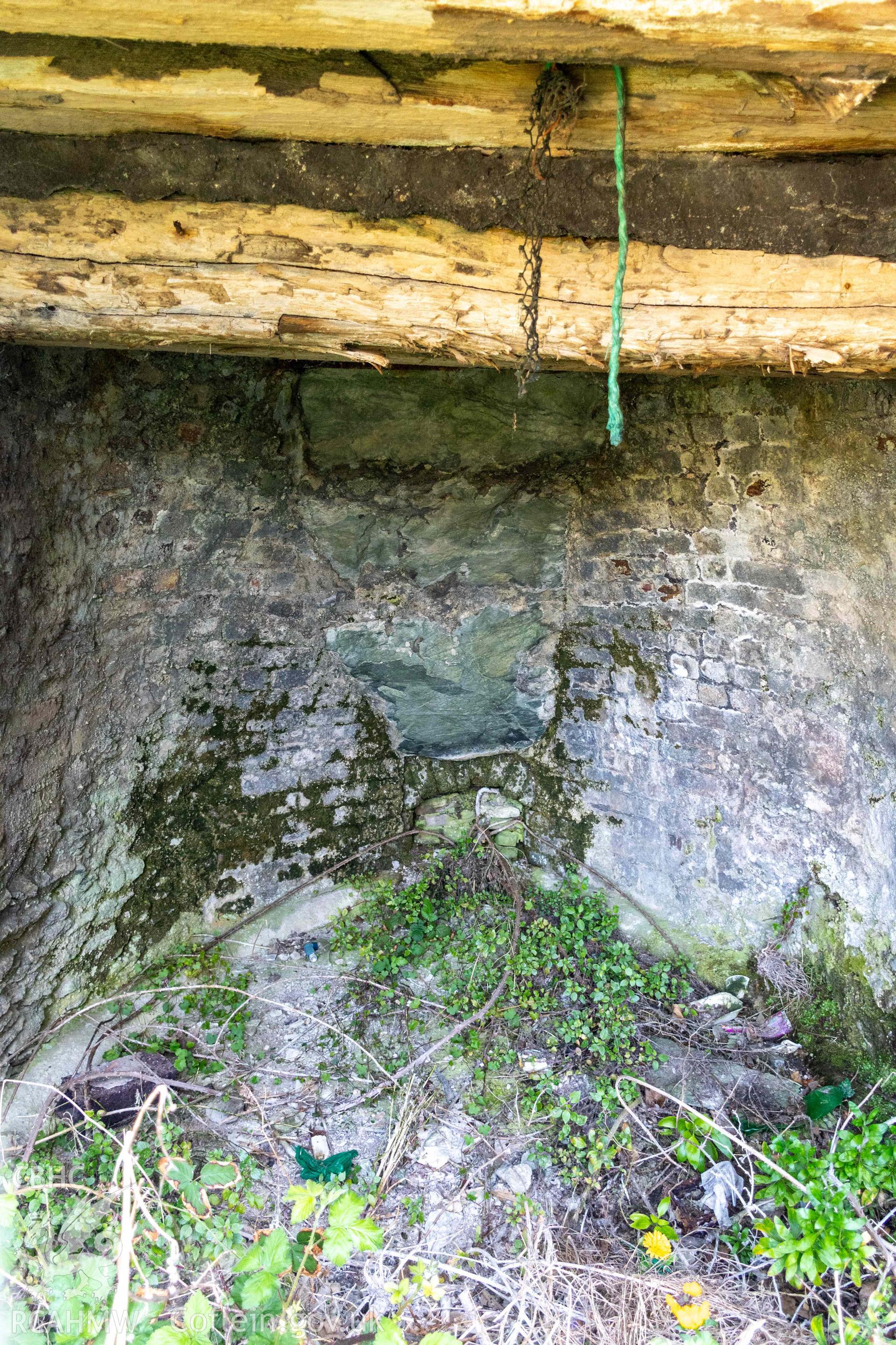 Lime Kiln , Amlwch Harbour. Kiln eye, northwest face.