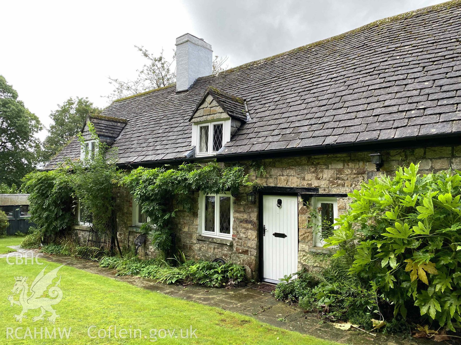 Digital photograph showing front elevation of Park Cottage, produced by Paul Davis on 24 September 2023