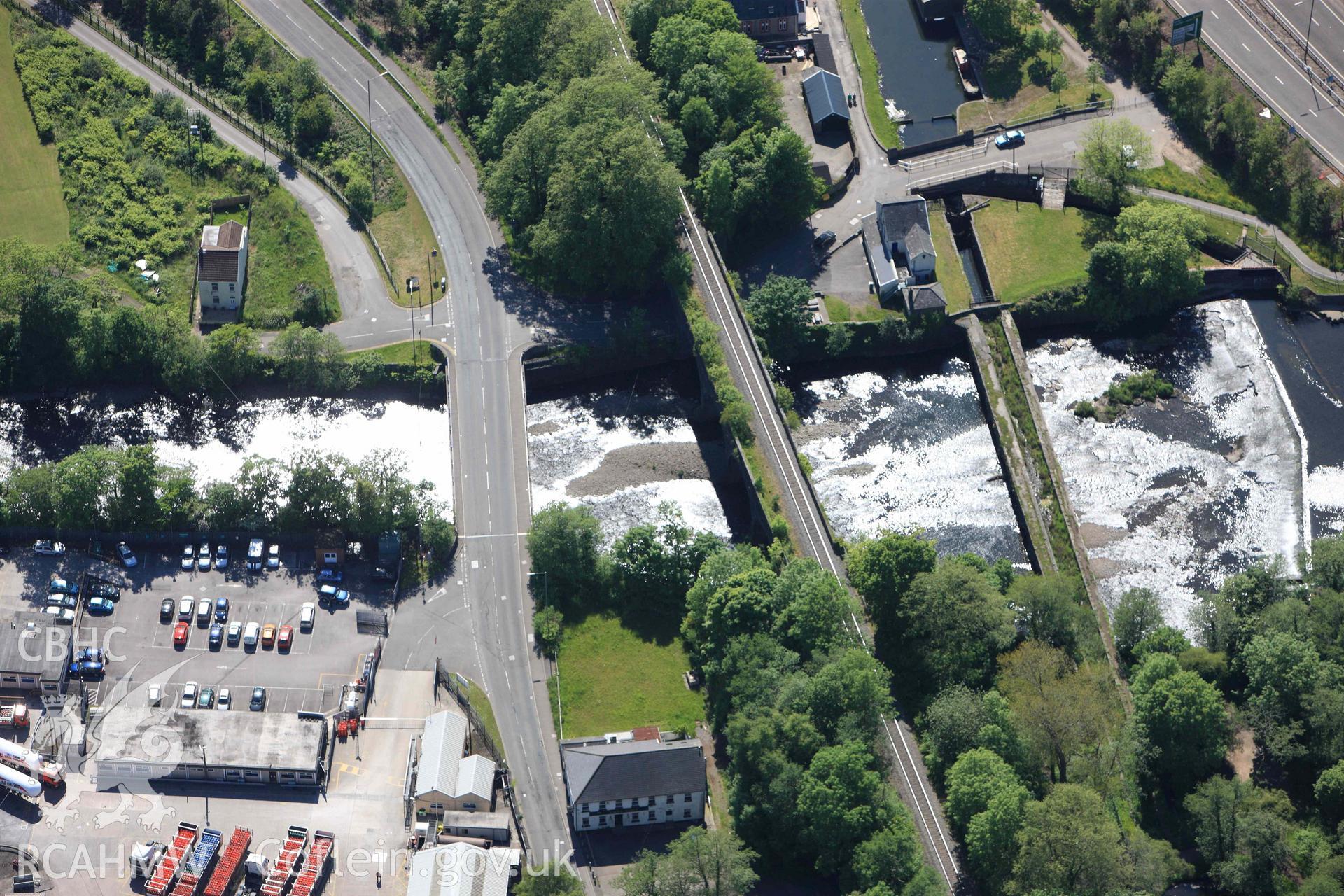 RCAHMW Colour Oblique Digital Aerial Photographs: Aberdulais aqueduct, from east