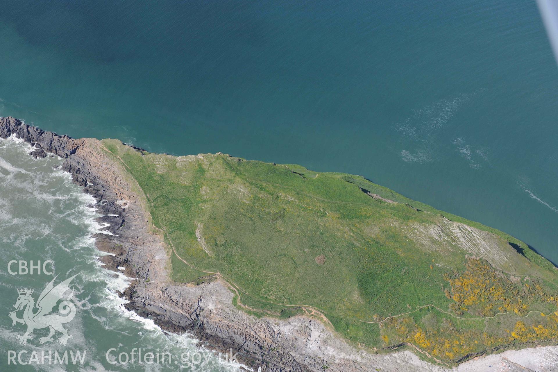 RCAHMW Colour Oblique Digital Aerial Photographs: Worms Head, Inner Head