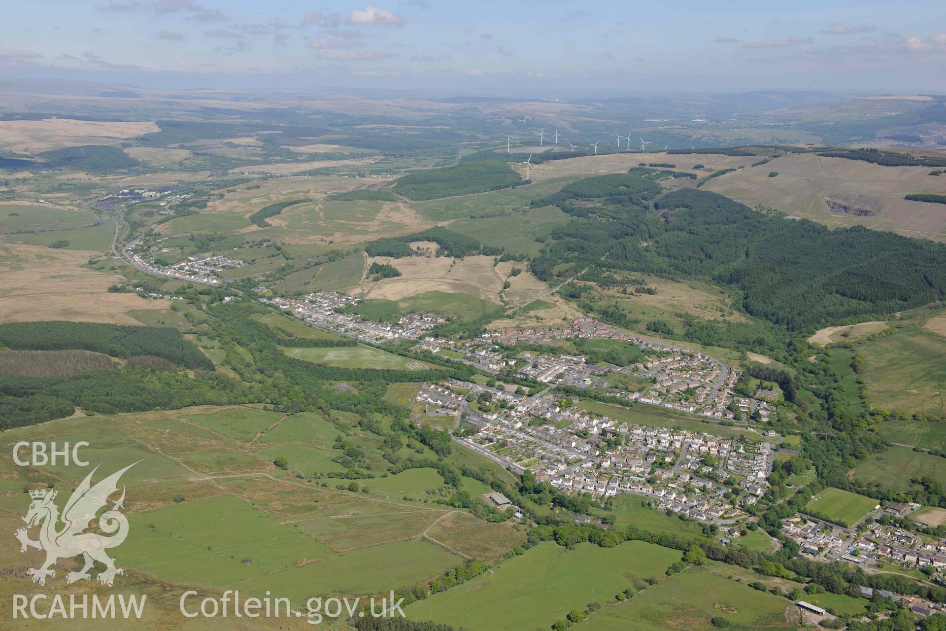 RCAHMW Colour Oblique Digital Aerial Photographs: Seven Sisters, wide view from west