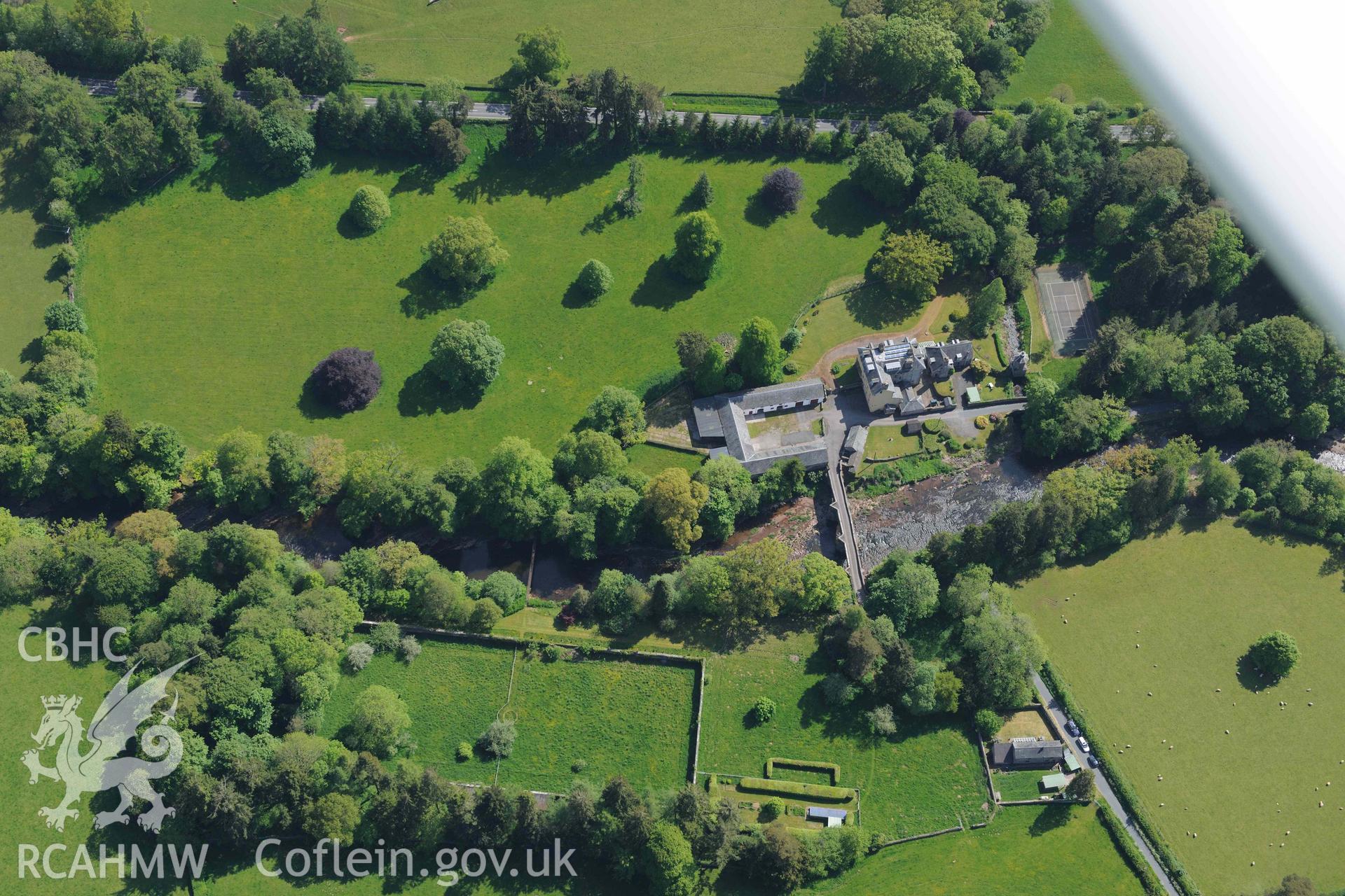 RCAHMW Colour Oblique Digital Aerial Photographs: Abercamlais Mansion and estate