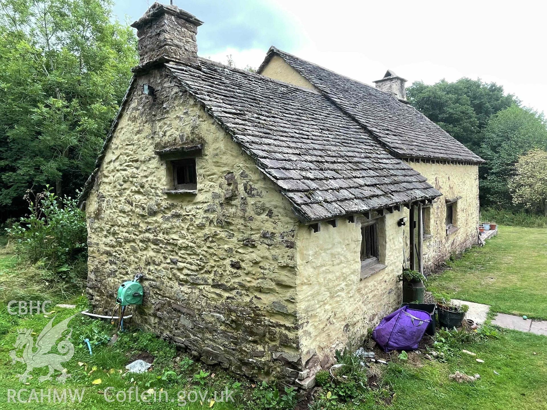 Side and front elevation of Ty'r Asch, Pontypool. Produced by Paul Davis, 30 August 2025.
