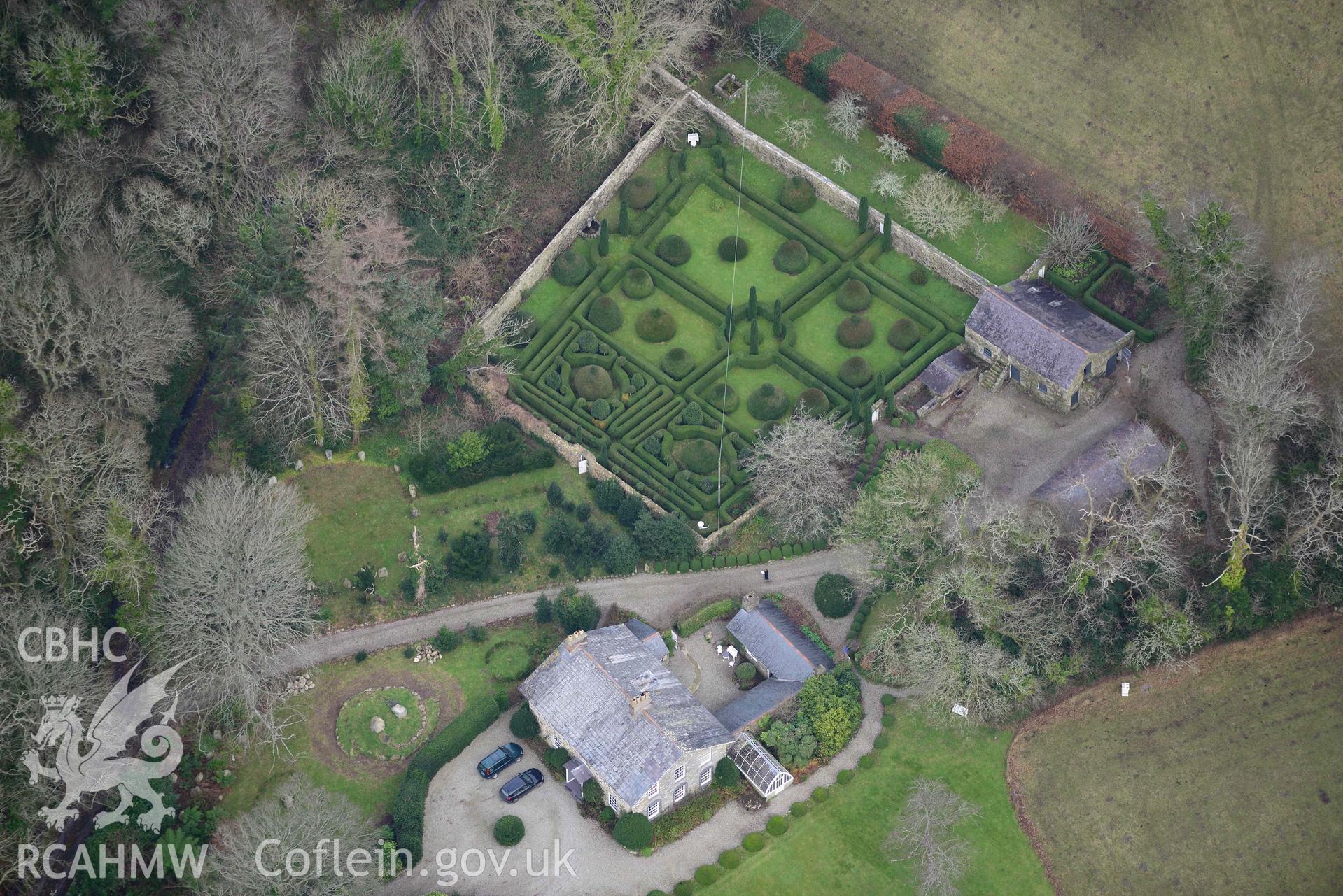 Plas Hendre - View of Plas Hendre House and Garden, taken from South-West