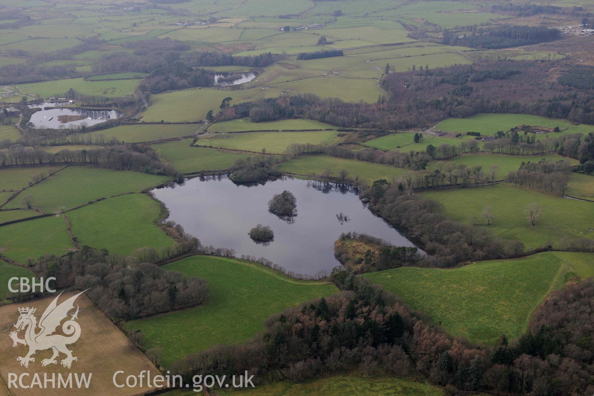 Glasfryn Garden - Landscape overlooking Llyn Glasfryn and Glasfryn Fawr Farm, taken from East