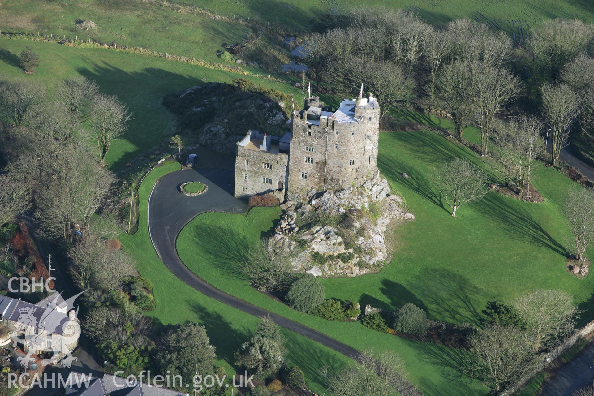 RCAHMW colour oblique aerial photograph of Roch Castle. Taken on 28 January 2009 by Toby Driver