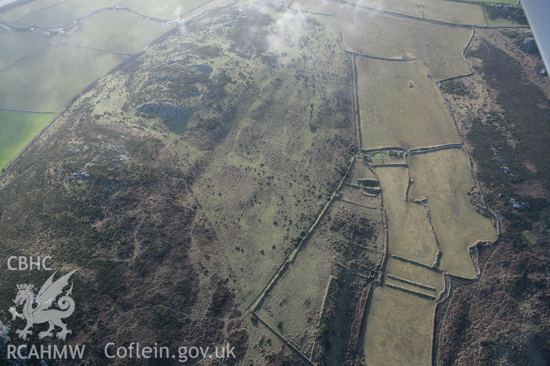 RCAHMW colour oblique aerial photograph of the Quaker village at Maes-y-Mynydd. Taken on 28 January 2009 by Toby Driver