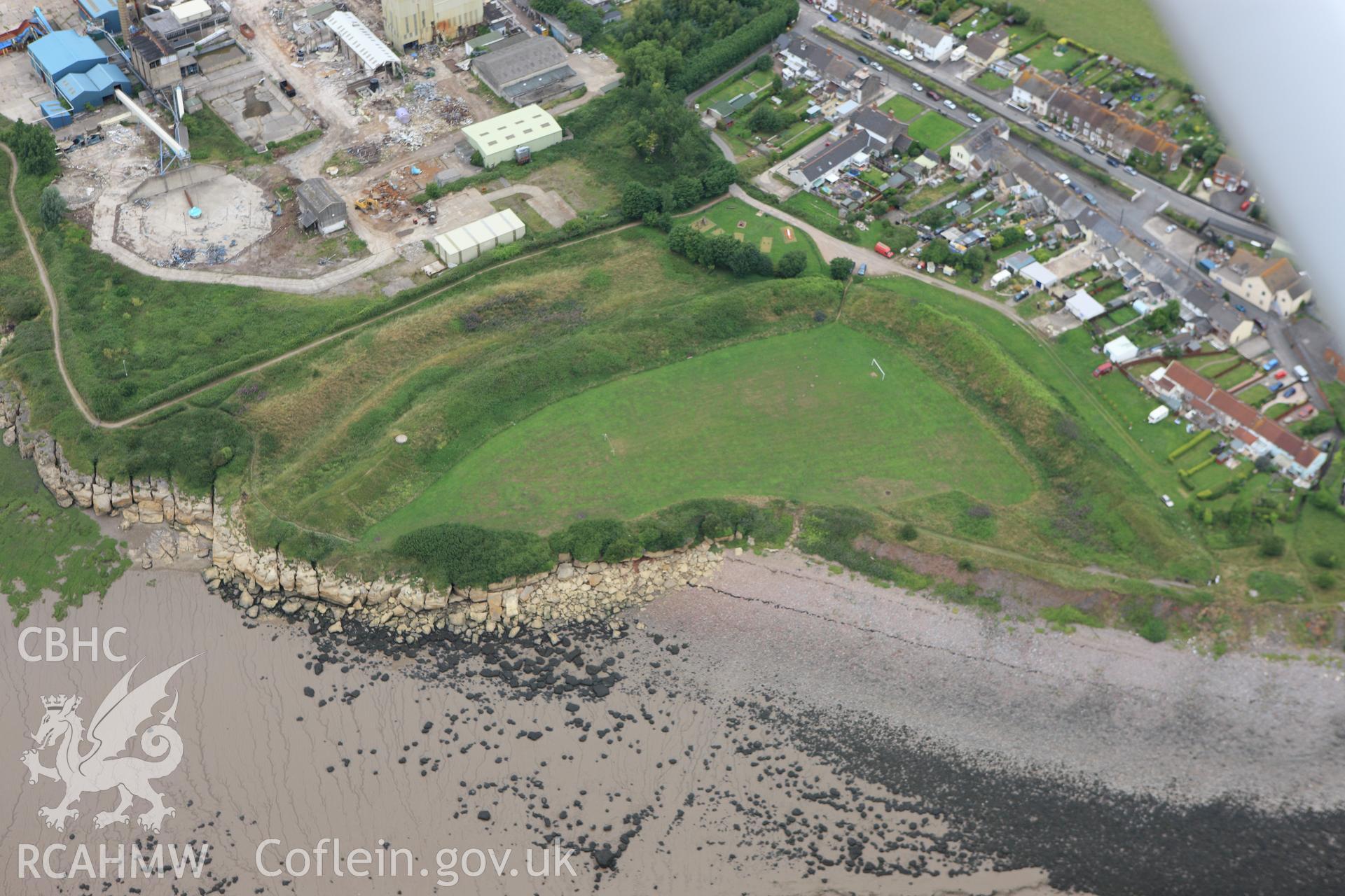 RCAHMW colour oblique aerial photograph of Sudbrook Fort, Portskewett. Taken on 09 July 2009 by Toby Driver