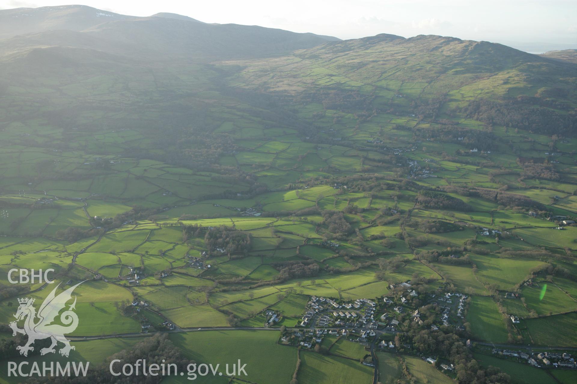 RCAHMW colour oblique aerial photograph of Tyn y Groes. Taken on 10 December 2009 by Toby Driver