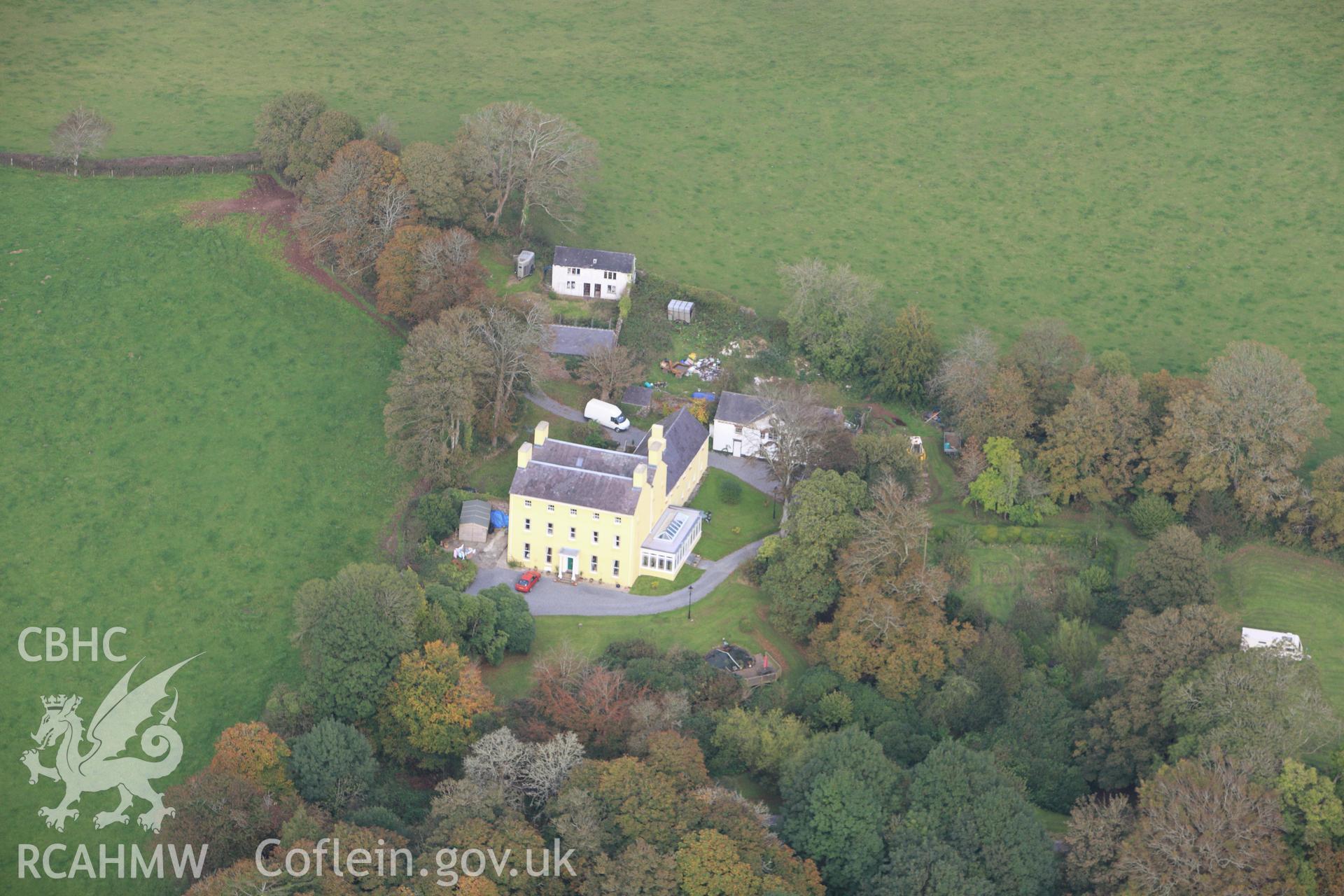 RCAHMW colour oblique aerial photograph of Upland. Taken on 14 October 2009 by Toby Driver