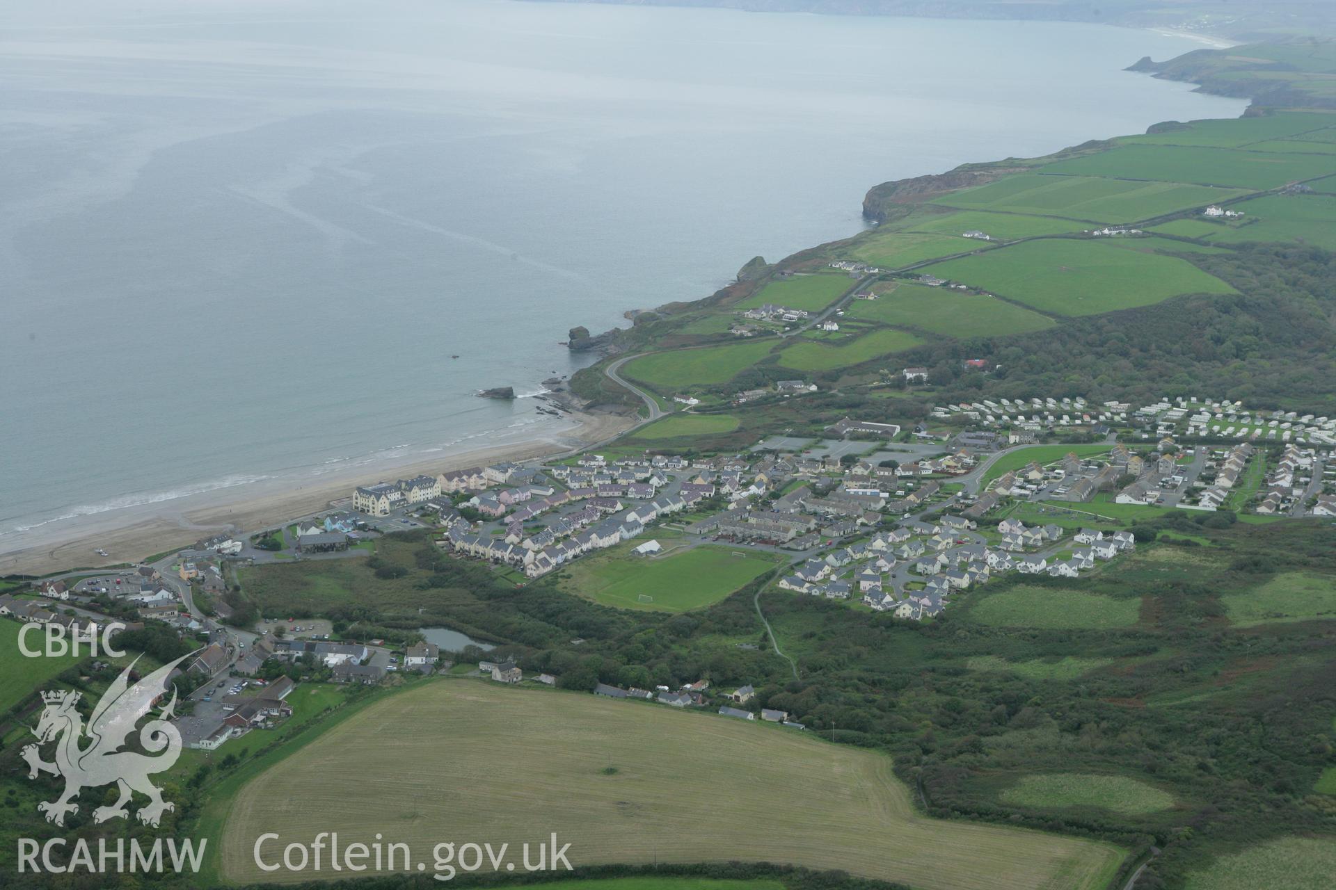 RCAHMW colour oblique aerial photograph of Broadhaven. Taken on 14 October 2009 by Toby Driver