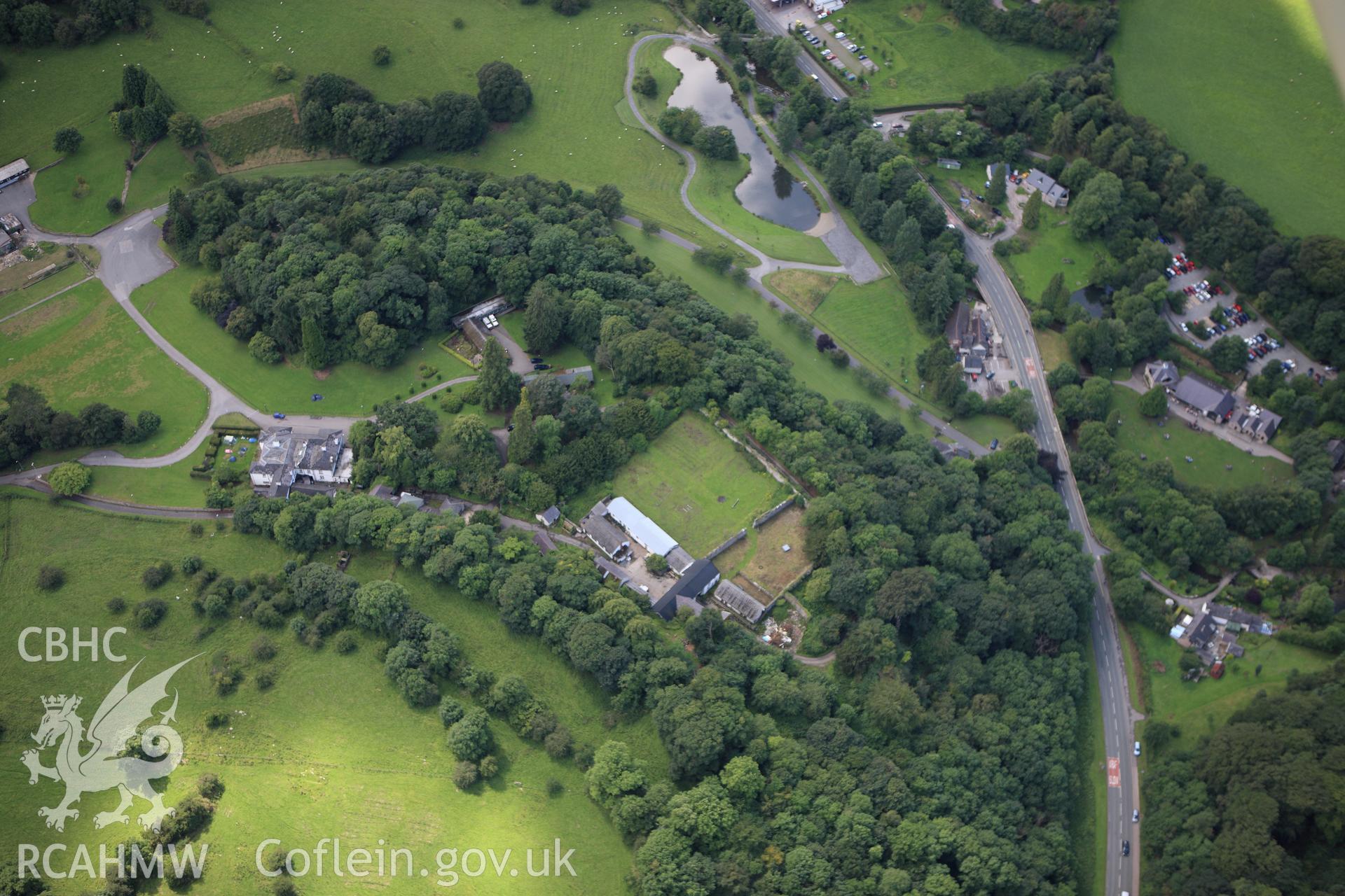 RCAHMW colour oblique aerial photograph of Colomendy, Loggerheads. Taken on 30 July 2009 by Toby Driver