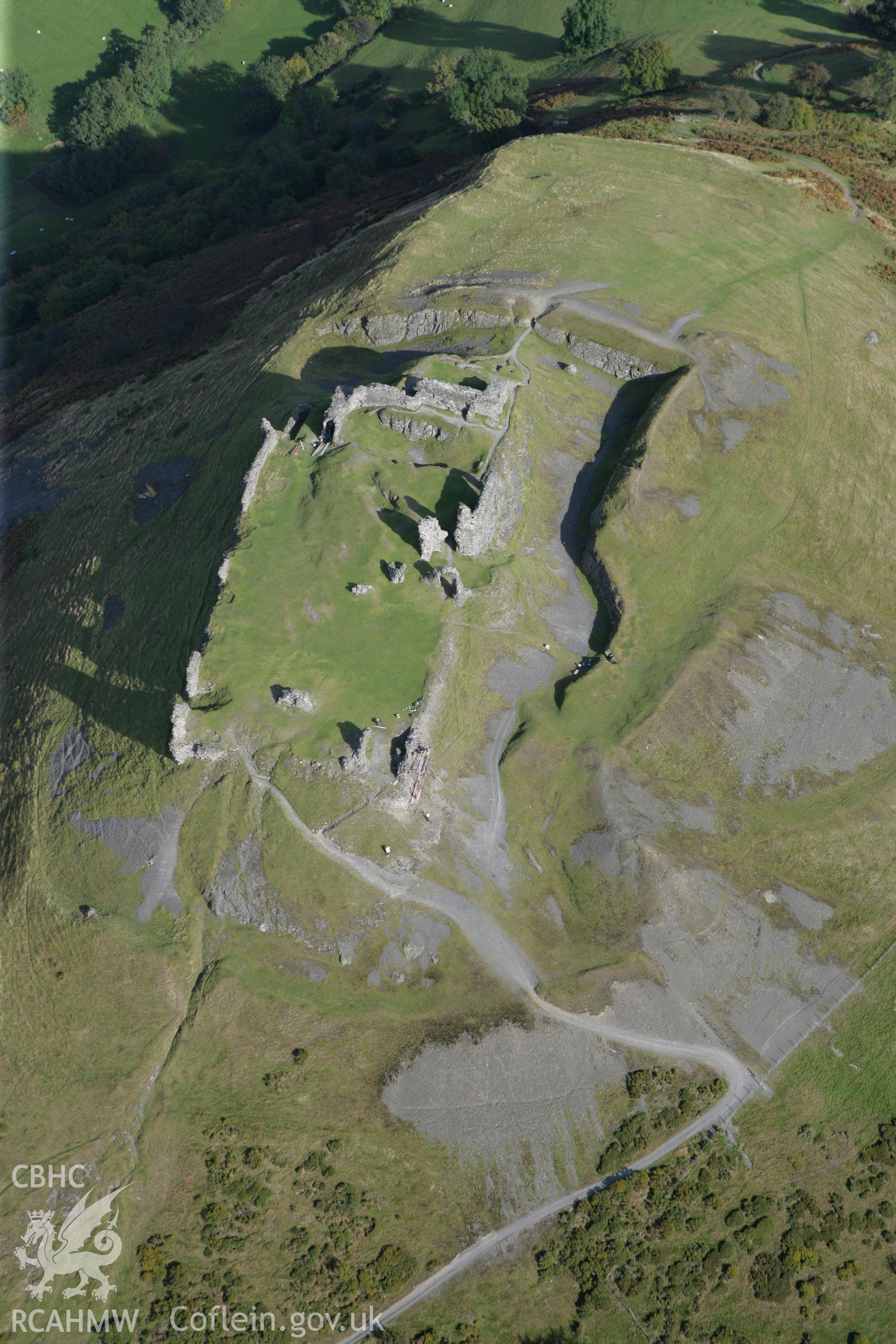 RCAHMW colour oblique aerial photograph of Castell Dinas Bran. Taken on 13 October 2009 by Toby Driver