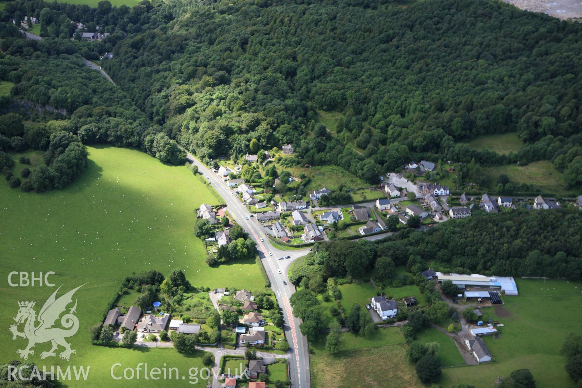 RCAHMW colour oblique aerial photograph of Cadole Village. Taken on 30 July 2009 by Toby Driver