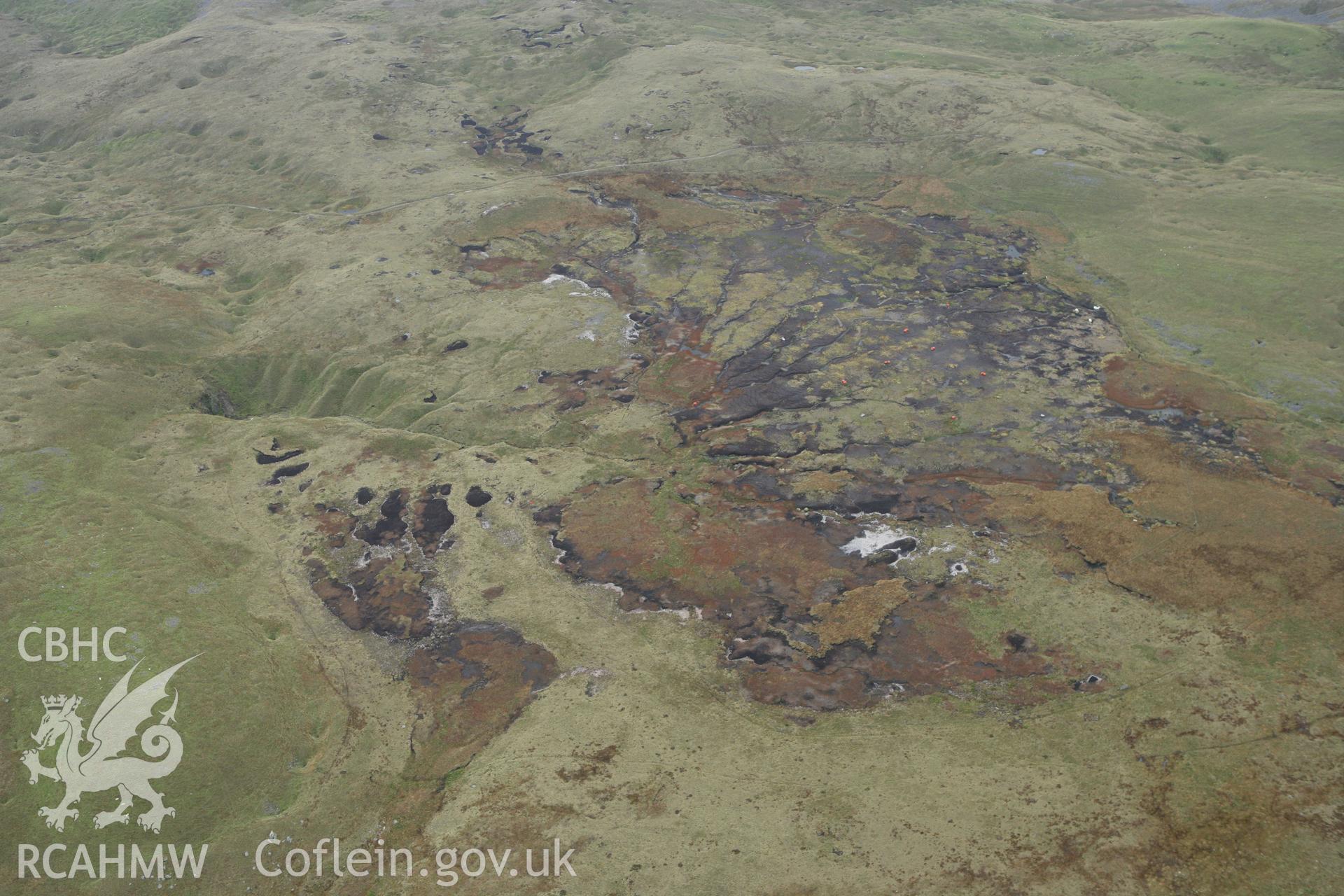 RCAHMW colour oblique aerial photograph of Waun Fignen Felen bog. Taken on 14 October 2009 by Toby Driver