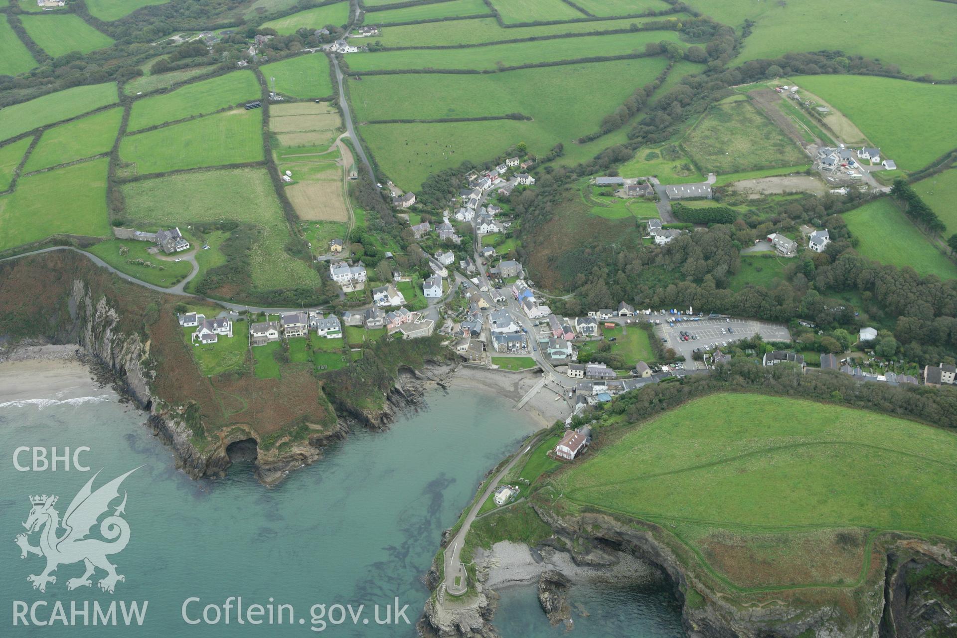 RCAHMW colour oblique aerial photograph of Little Haven. Taken on 14 October 2009 by Toby Driver