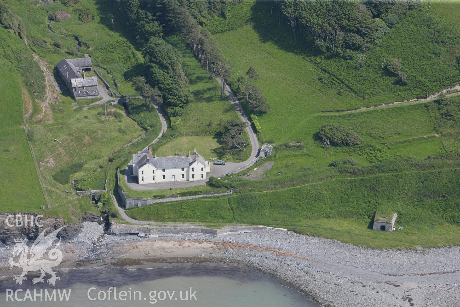 RCAHMW colour oblique aerial photograph of Wallog Limekiln. Taken on 16 June 2009 by Toby Driver